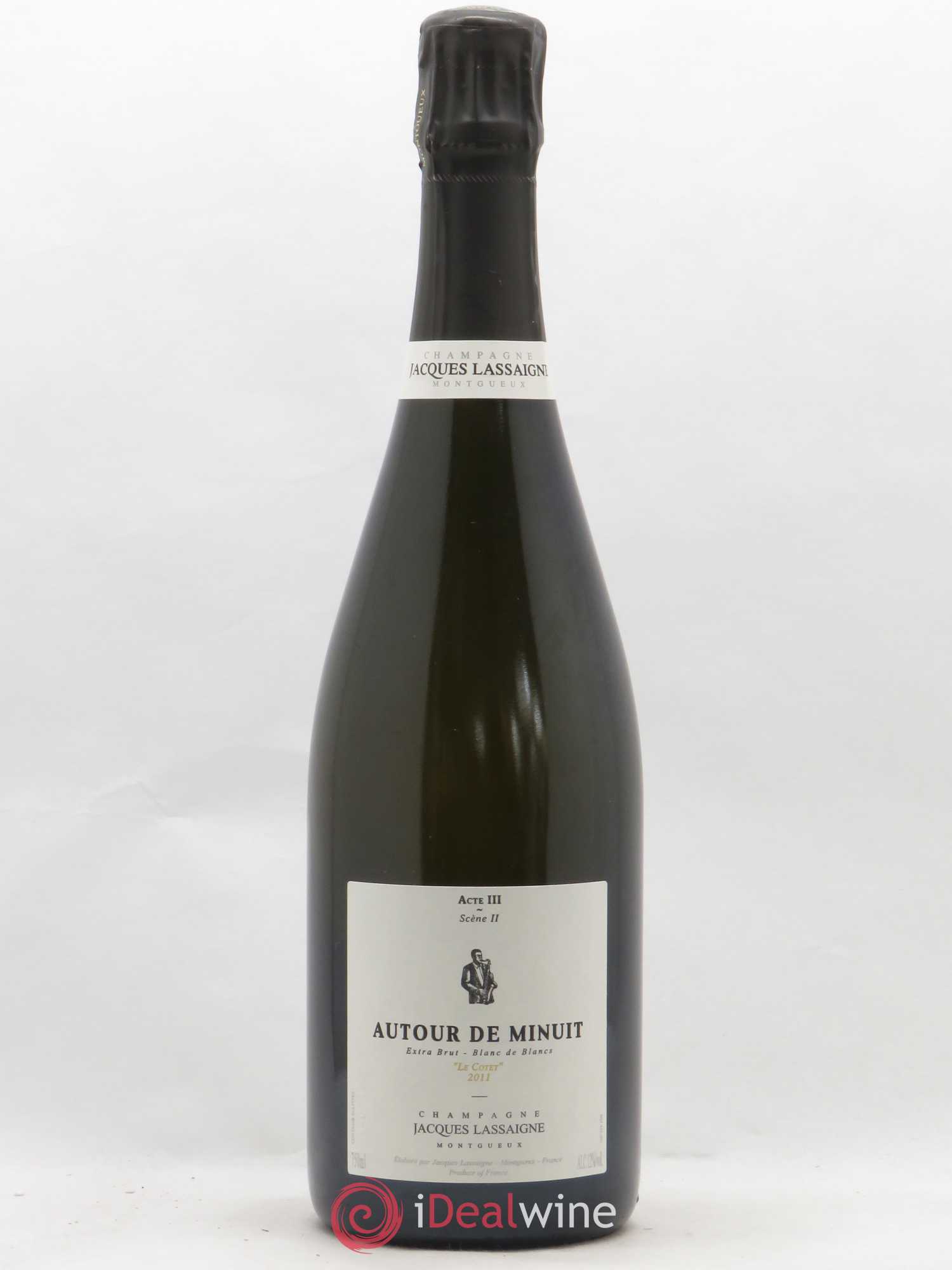 Champagne Extra Brut Blanc de Blancs Acte 3 Scène 2 autour de minuit le côtet Jacques Lassaigne (sans prix de réserve) 2011 - Posten von 1 Flasche - 0