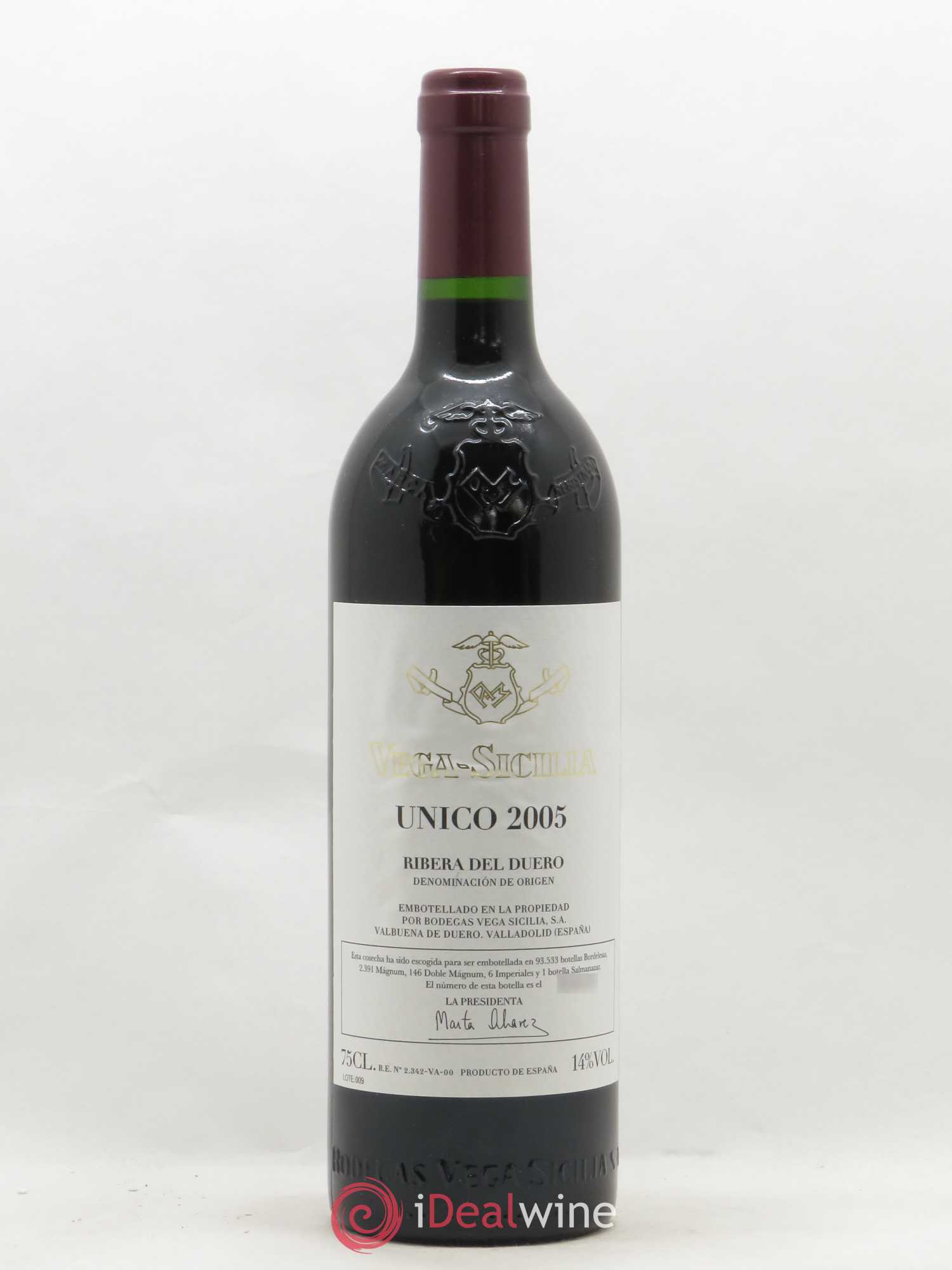 Ribera Del Duero DO Vega Sicilia Unico Famille Alvarez 2005 - Lot de 1 bouteille - 0