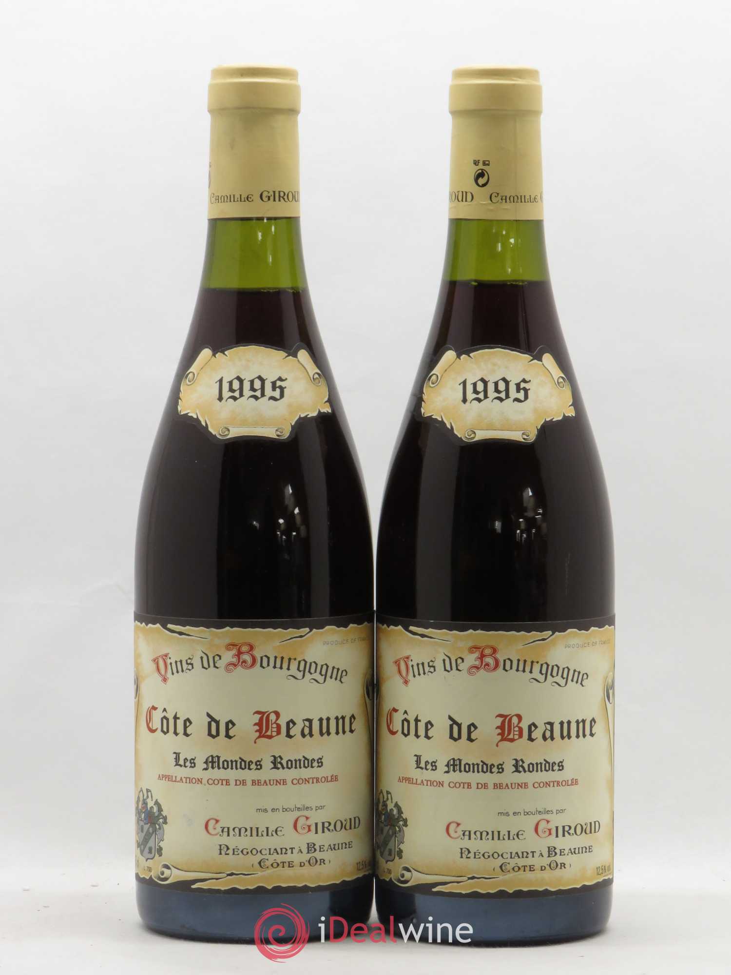 Côte de Beaune-Villages Les Mondes Rondes Camille Giroud (sans prix de réserve) 1995 - Posten von 2 Flaschen - 0