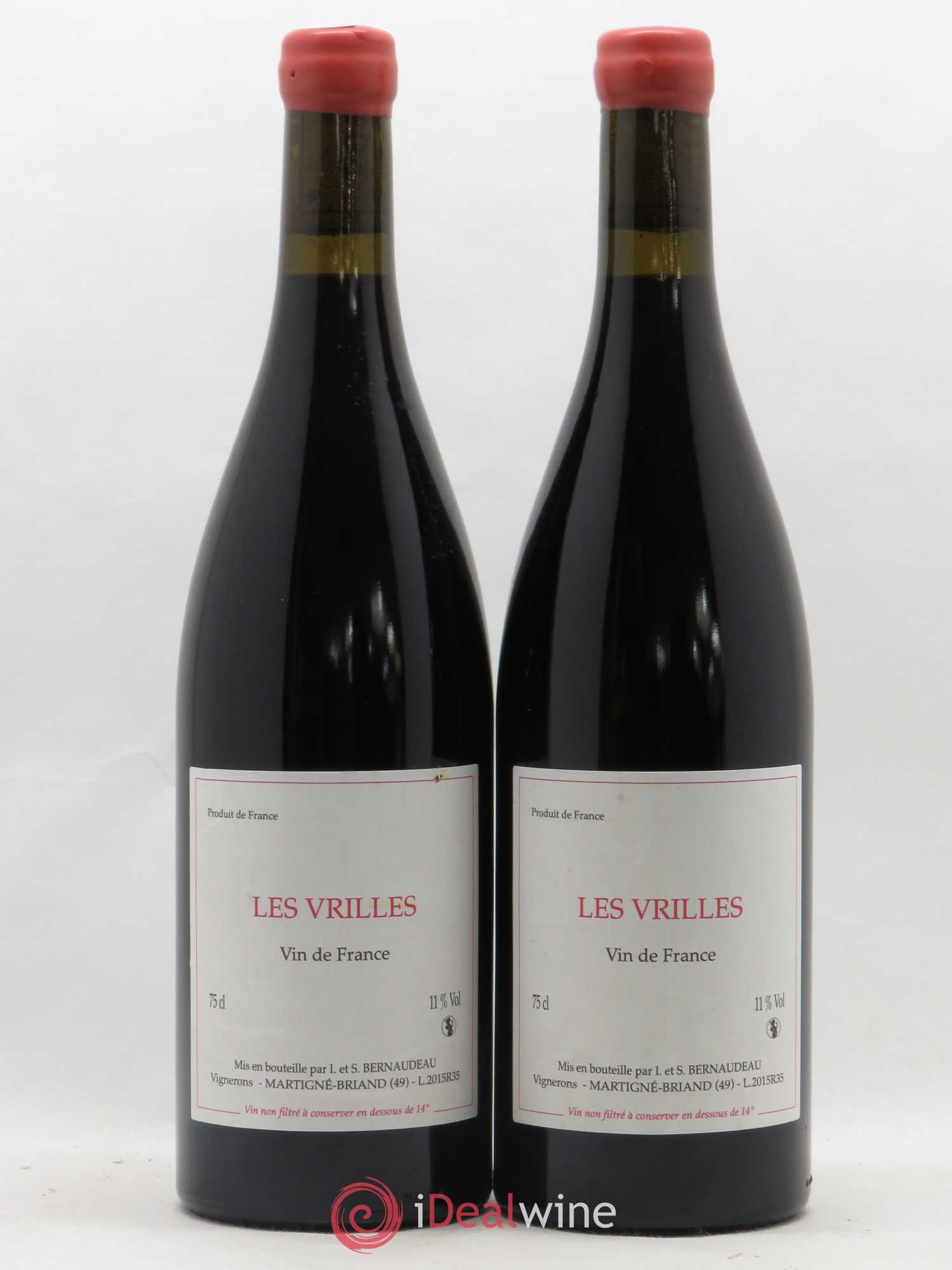 Vin de France Les Vrilles Stéphane Bernaudeau (Domaine) 2015 - Lot de 2 bouteilles - 0