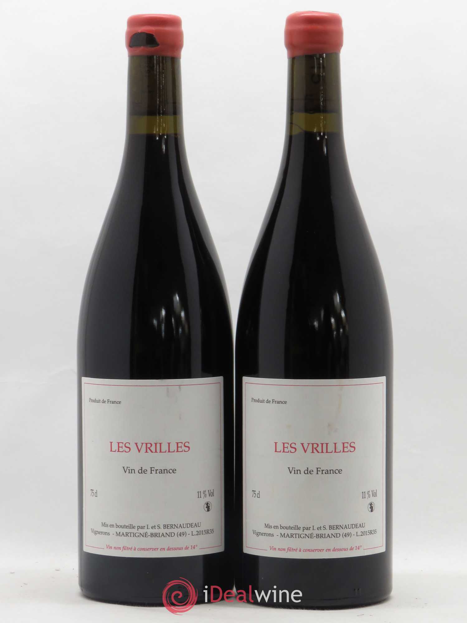 Vin de France Les Vrilles Stéphane Bernaudeau (Domaine) 2015 - Lot de 2 bouteilles - 0
