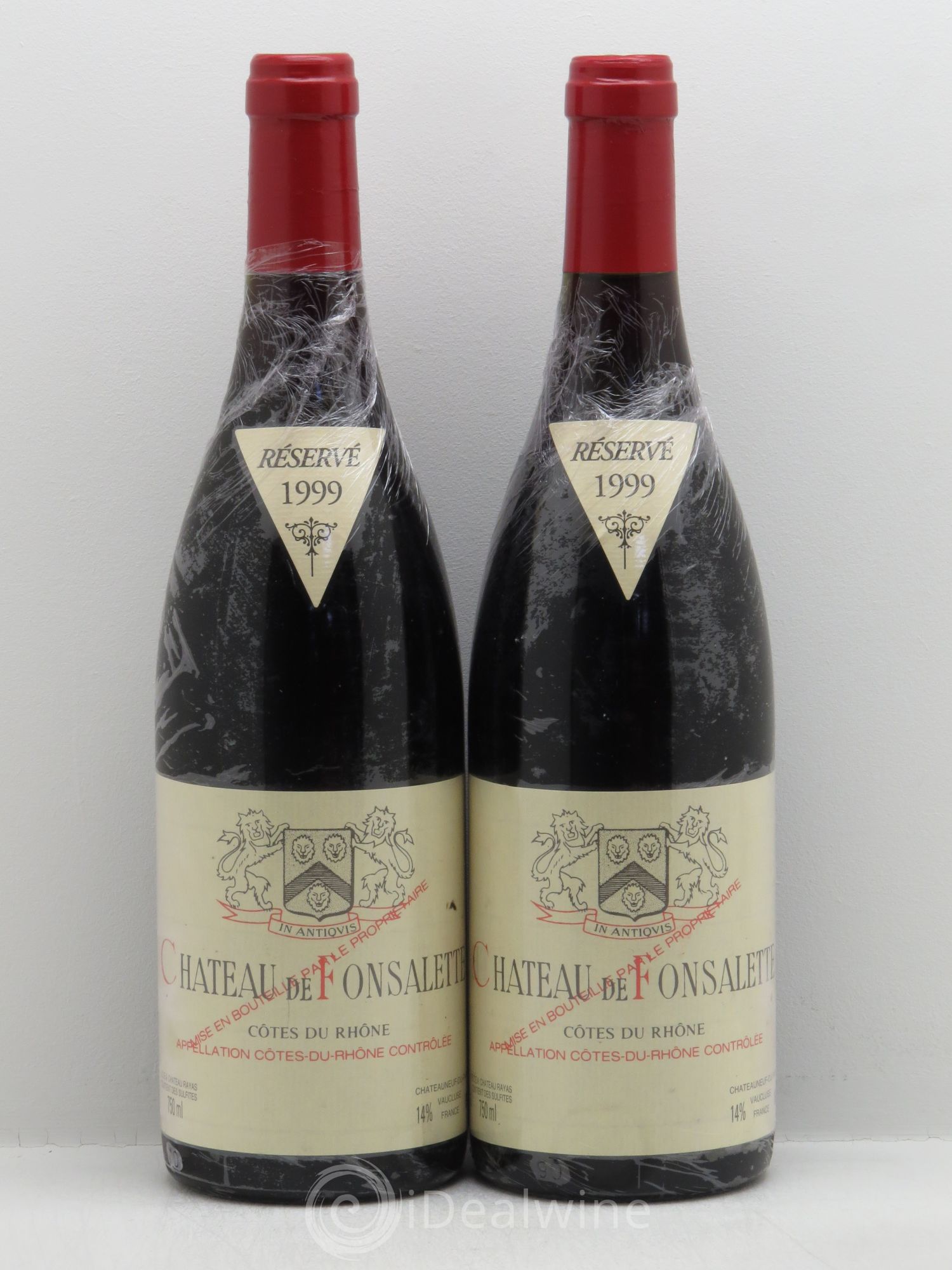 Côtes-du-Rhône Château de Fonsalette Emmanuel Reynaud 1999 - Lot de 2 bouteilles - 0
