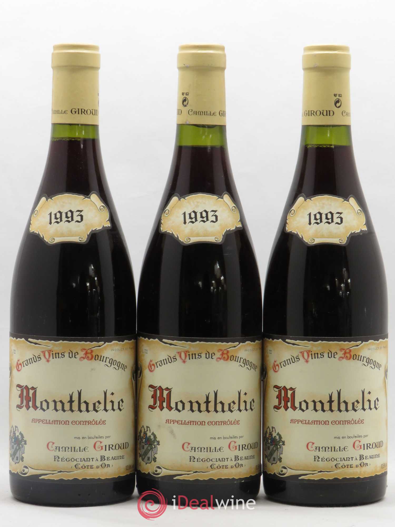 Monthélie Camille Giroud (sans prix de réserve) 1993 - Posten von 3 Flaschen - 0