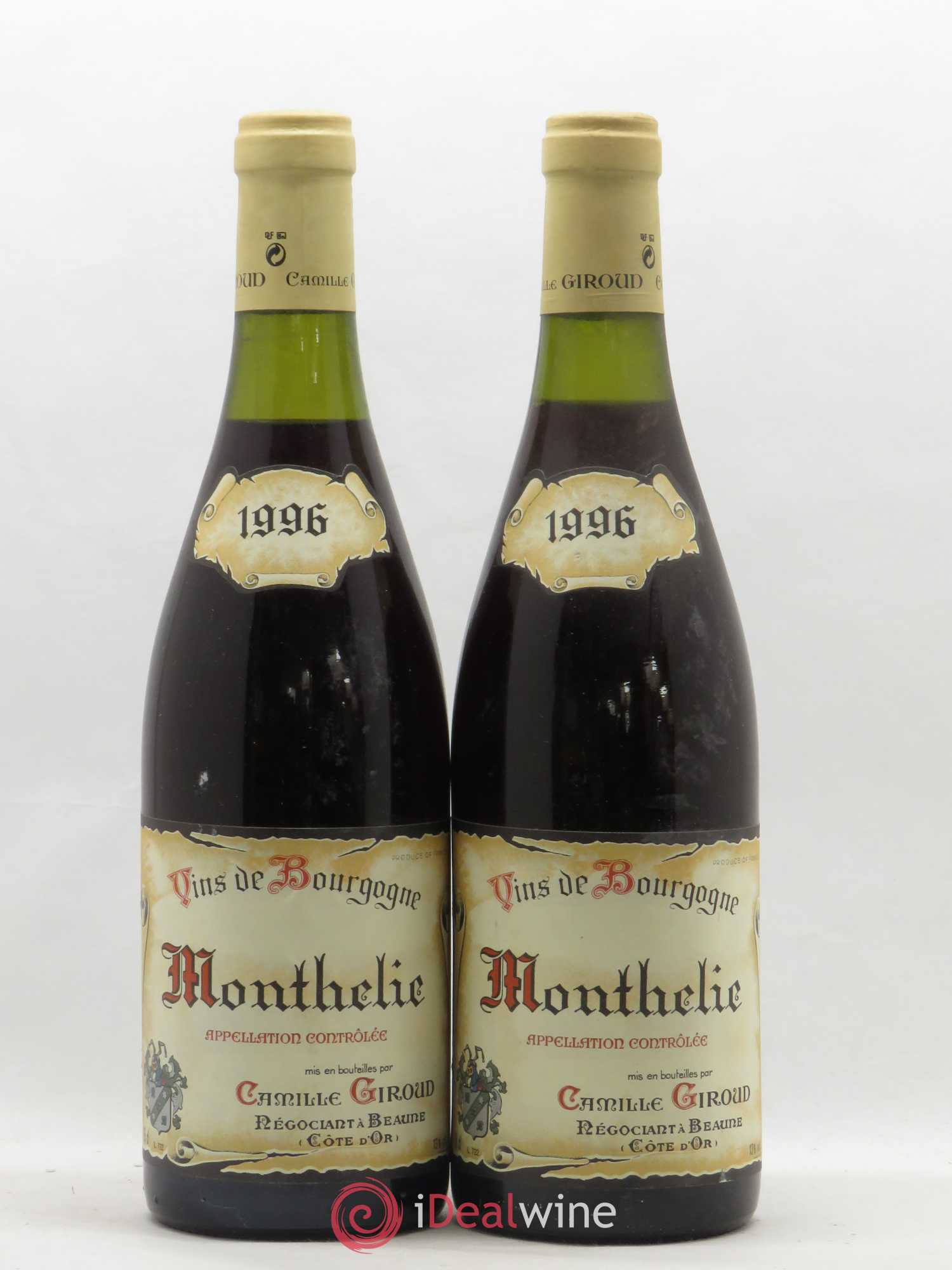 Monthélie Camille Giroud (sans prix de réserve) 1996 - Posten von 2 Flaschen - 0