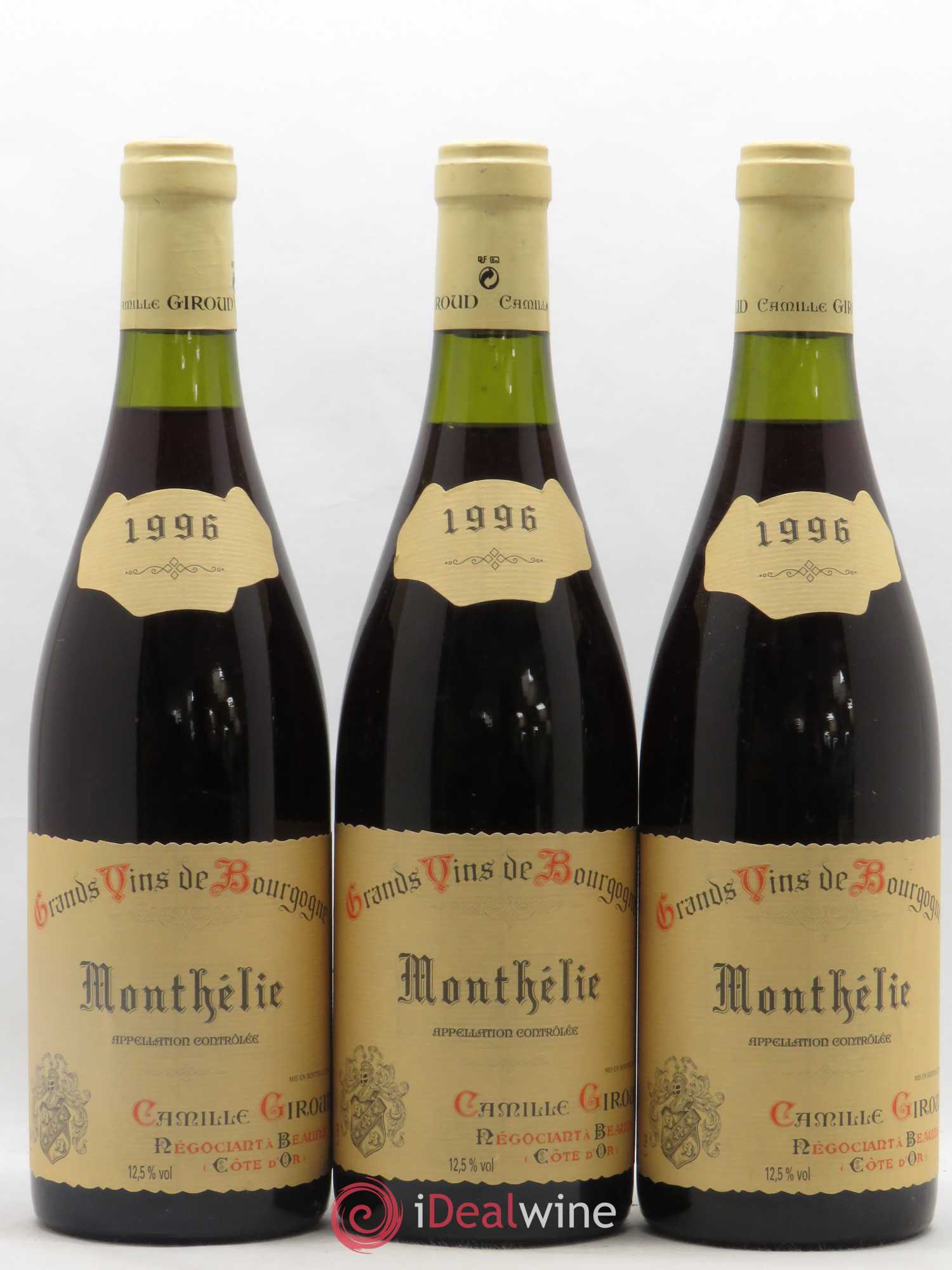 Monthélie Camille Giroud (sans prix de réserve) 1996 - Posten von 3 Flaschen - 0