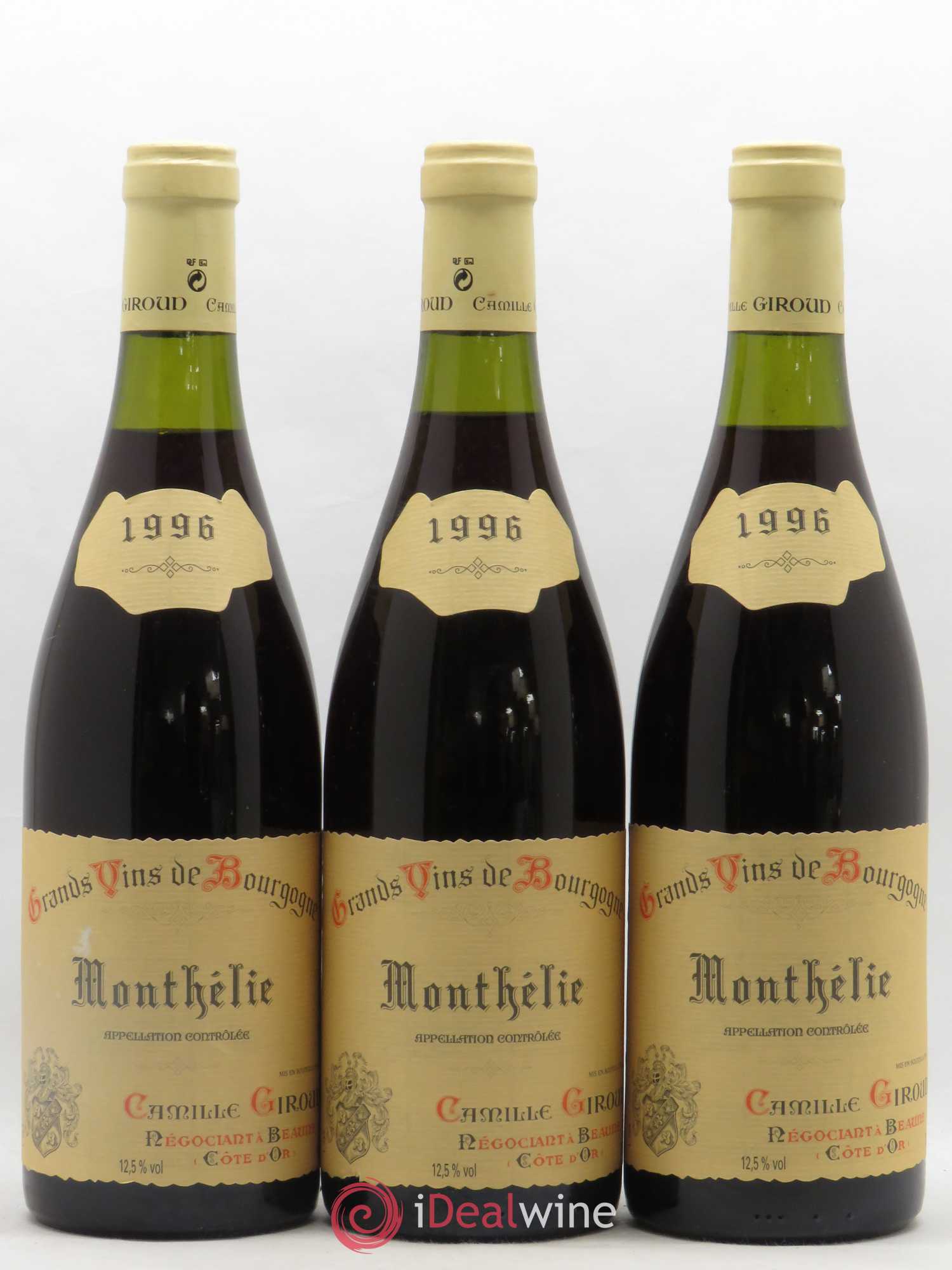Monthélie Camille Giroud (sans prix de réserve) 1996 - Posten von 3 Flaschen - 0