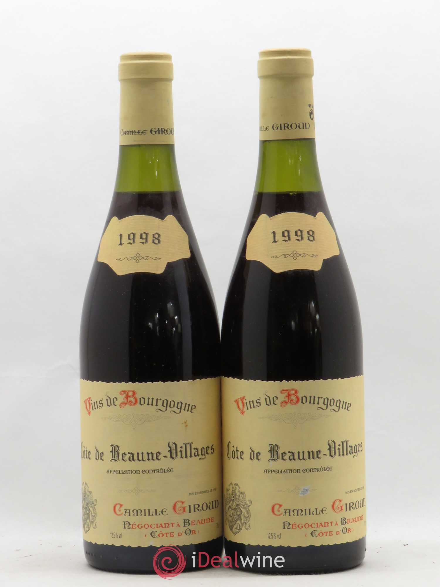 Côte de Beaune-Villages Camille Giroud (sans prix de réserve) 1998 - Posten von 2 Flaschen - 0