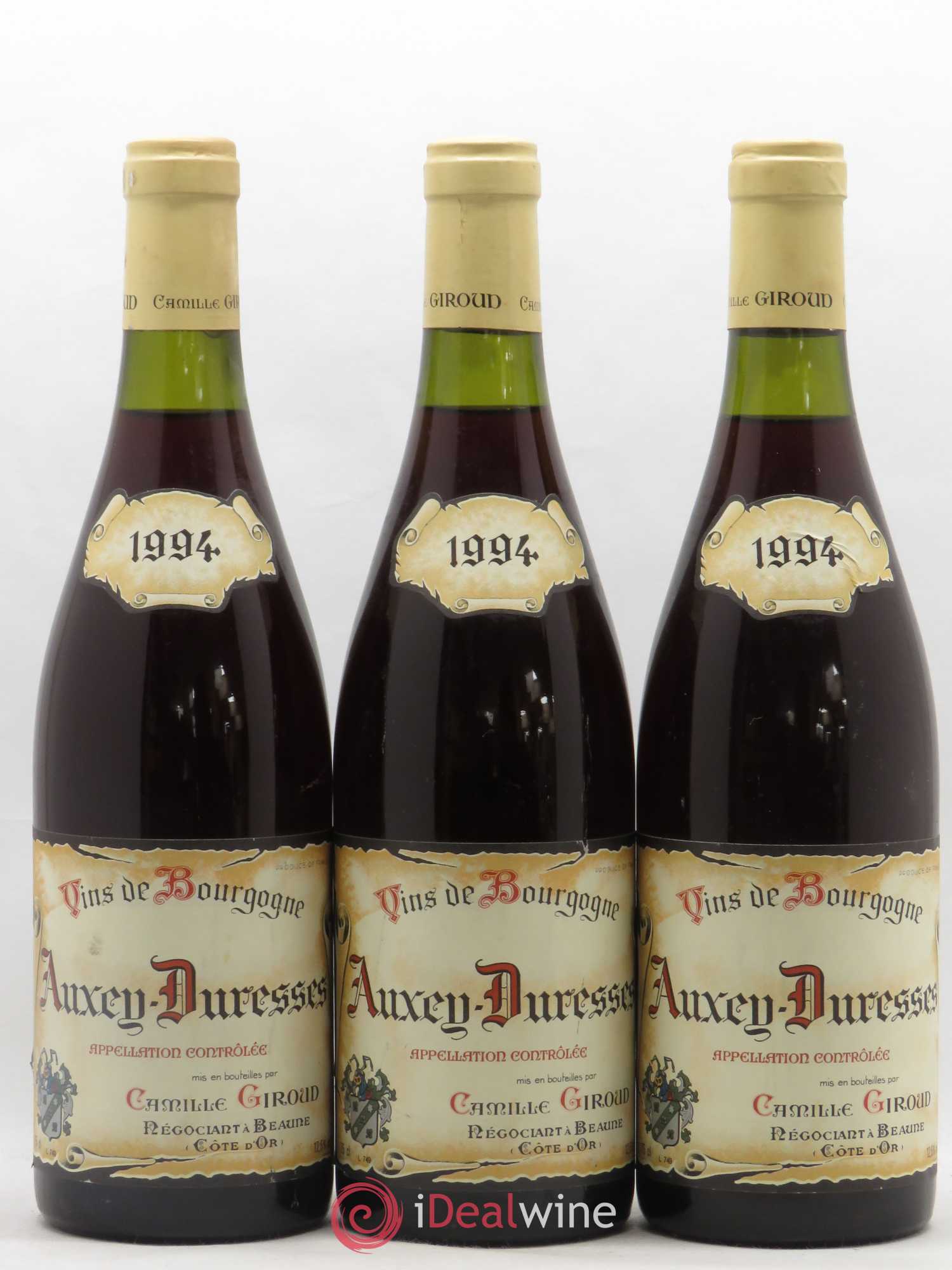 Auxey-Duresses Camille Giroud (sans prix de réserve) 1994 - Posten von 3 Flaschen - 0