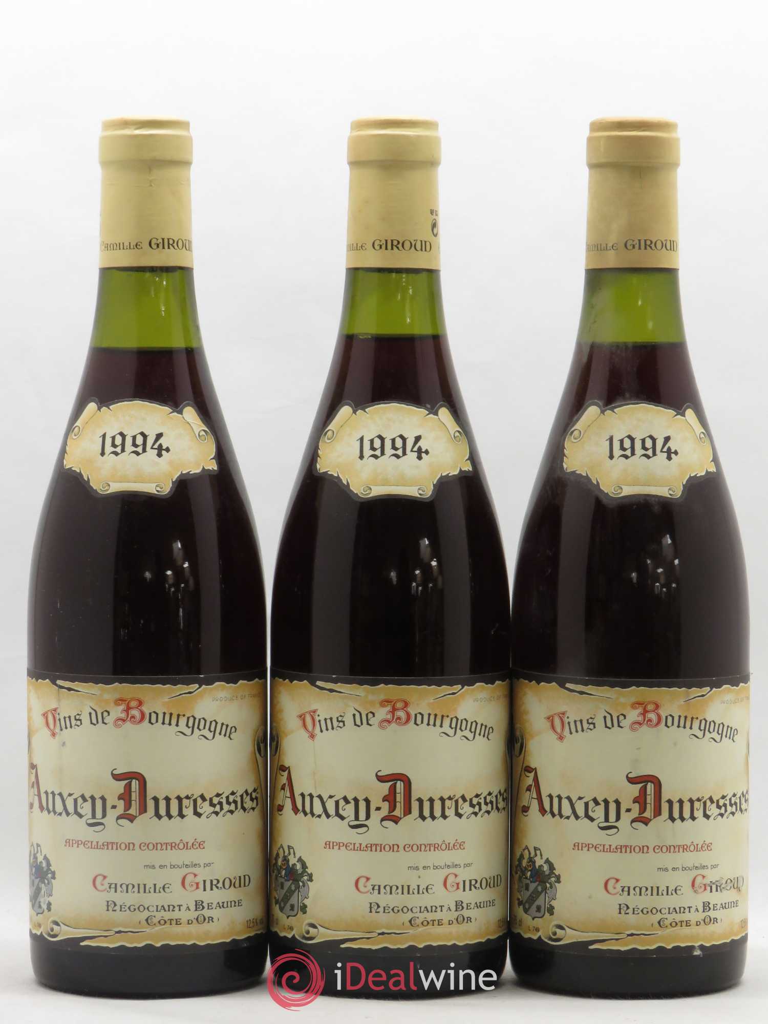 Auxey-Duresses Camille Giroud (sans prix de réserve) 1994 - Posten von 3 Flaschen - 0