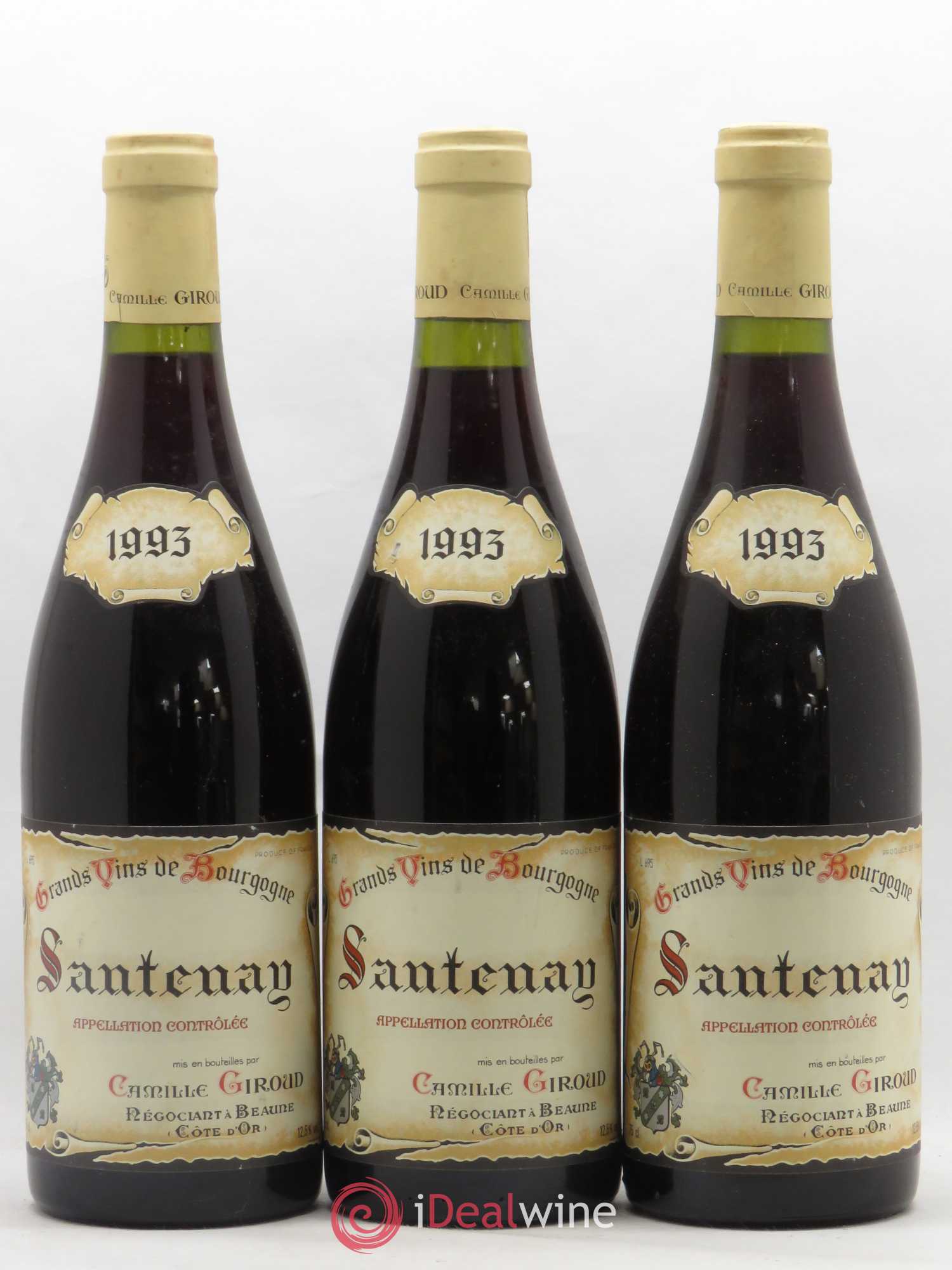 Santenay Camille Giroud 1993 - Lot de 3 bouteilles - 0