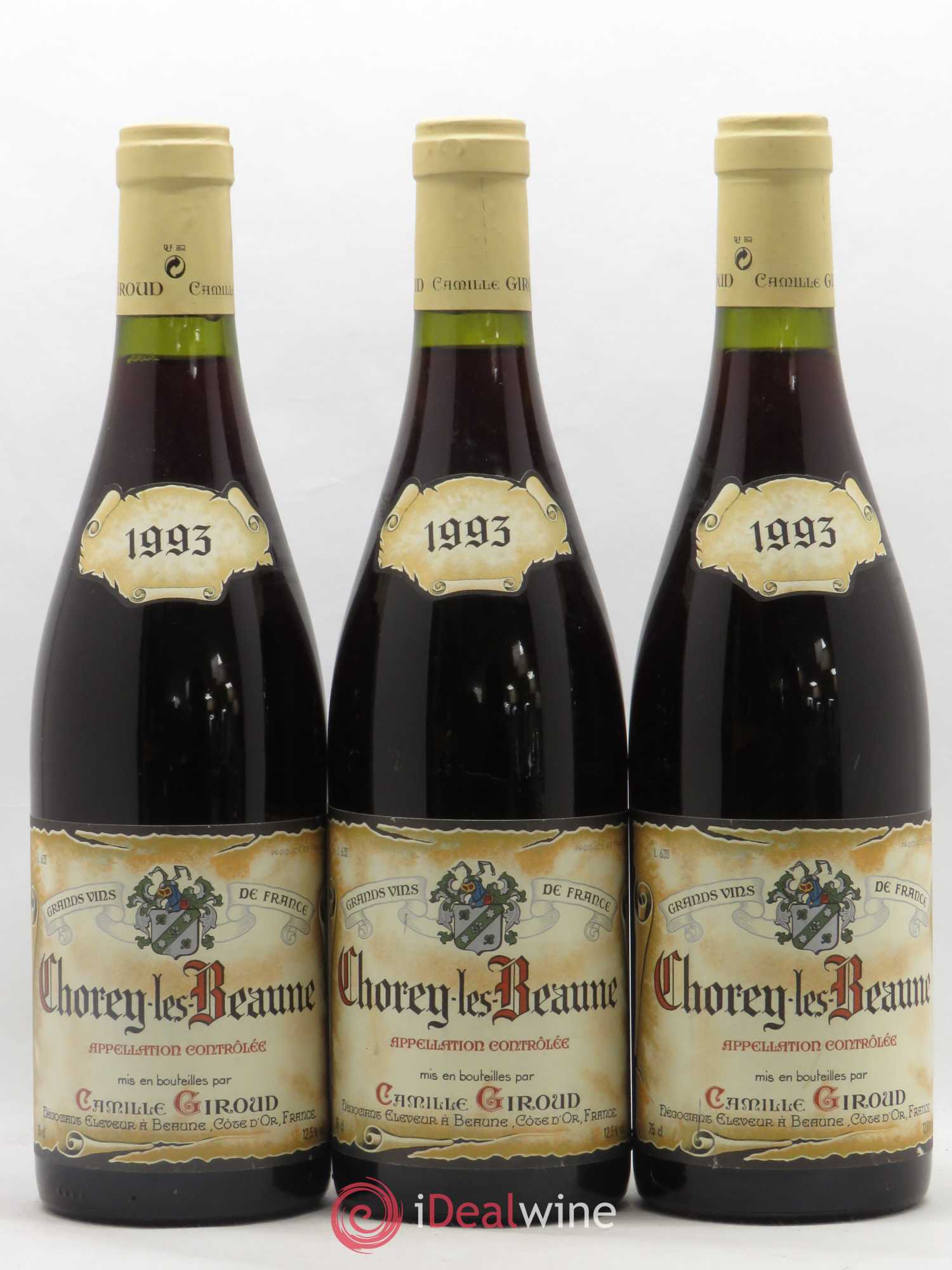 Chorey-lès-Beaune Camille Giroud 1993 - Lot de 3 bouteilles - 0