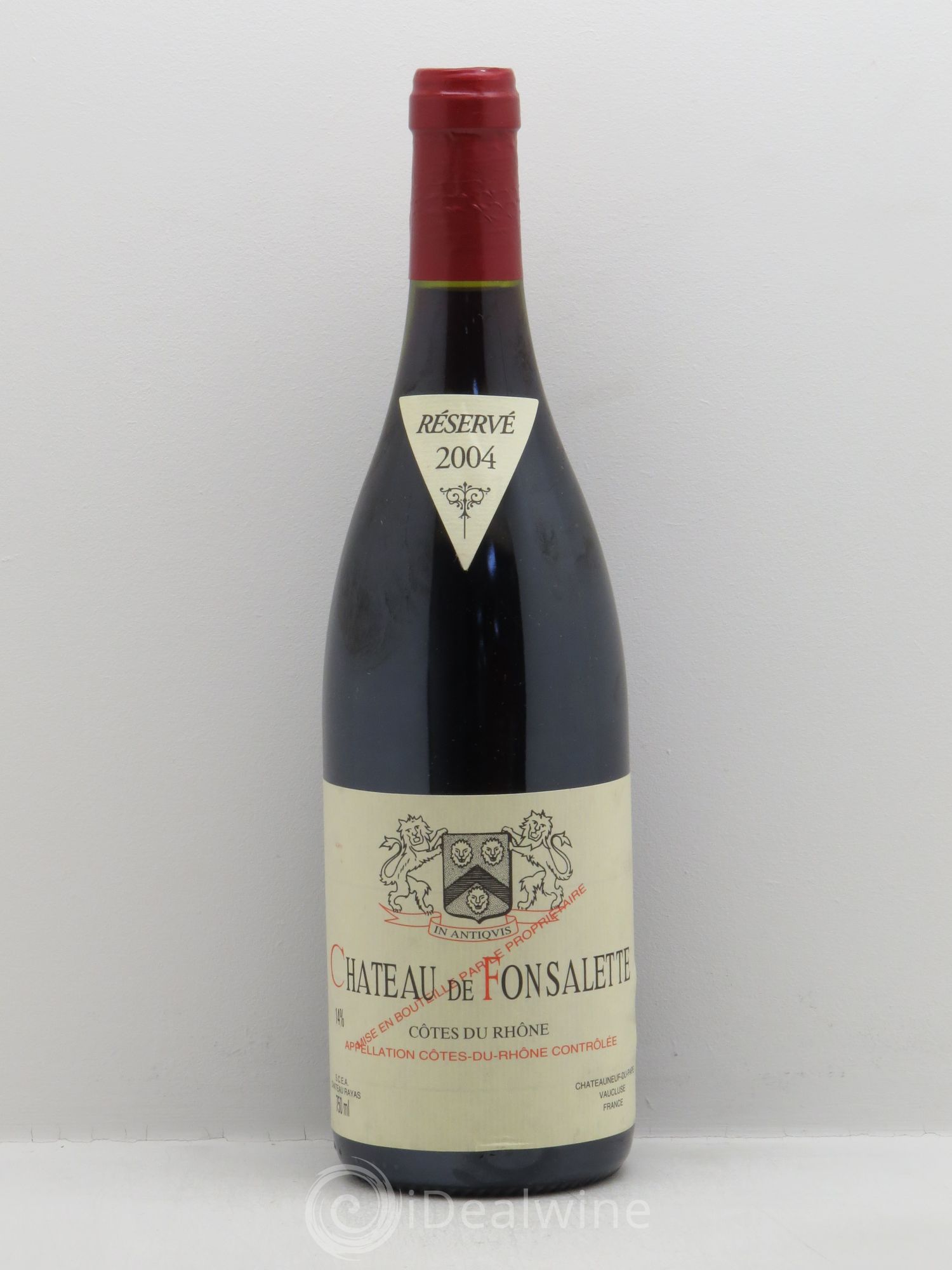 Côtes-du-Rhône Château de Fonsalette Emmanuel Reynaud 2004 - Lot de 1 bouteille - 0