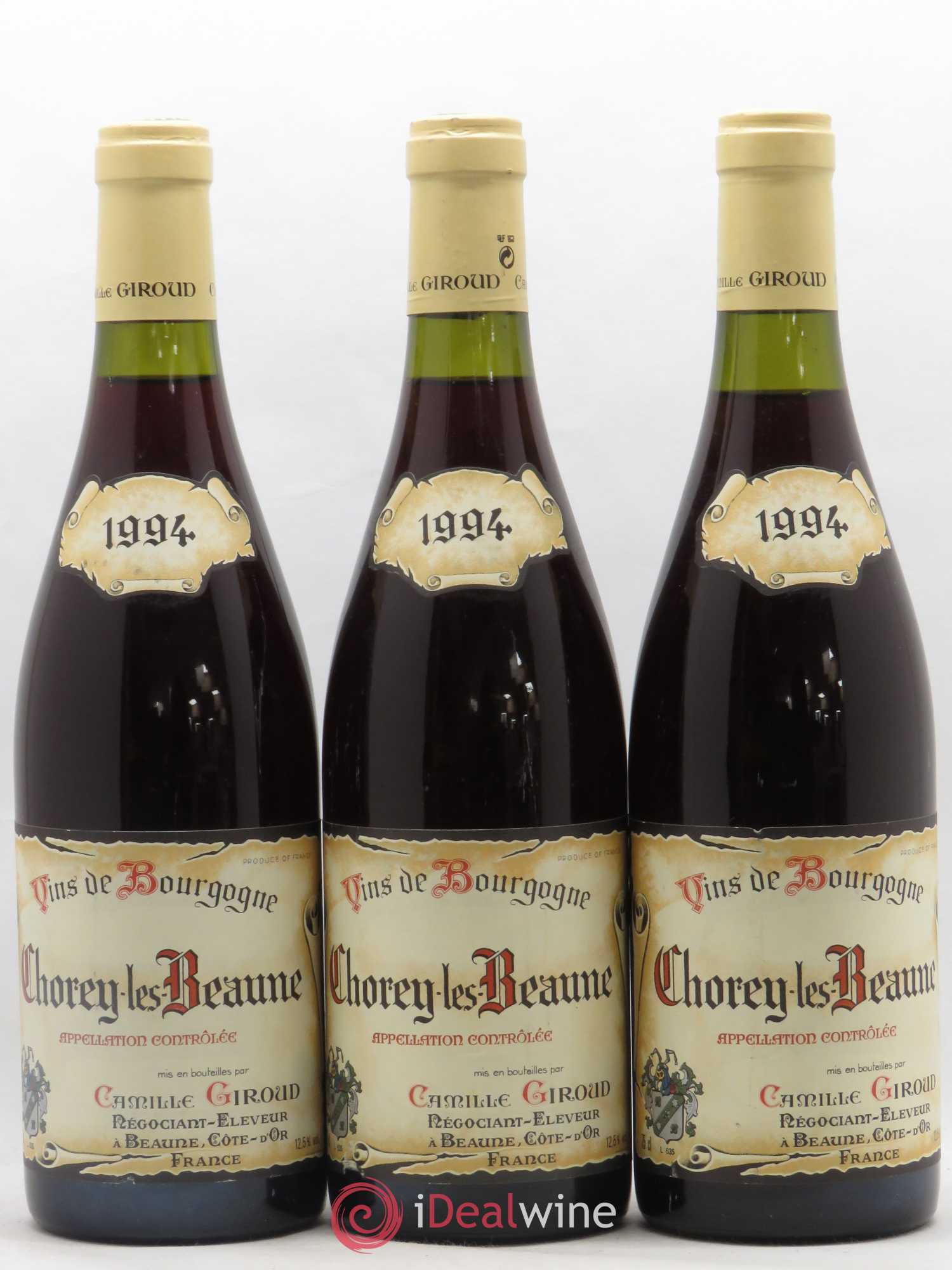 Chorey-lès-Beaune Camille Giroud 1994 - Lot de 3 bouteilles - 0