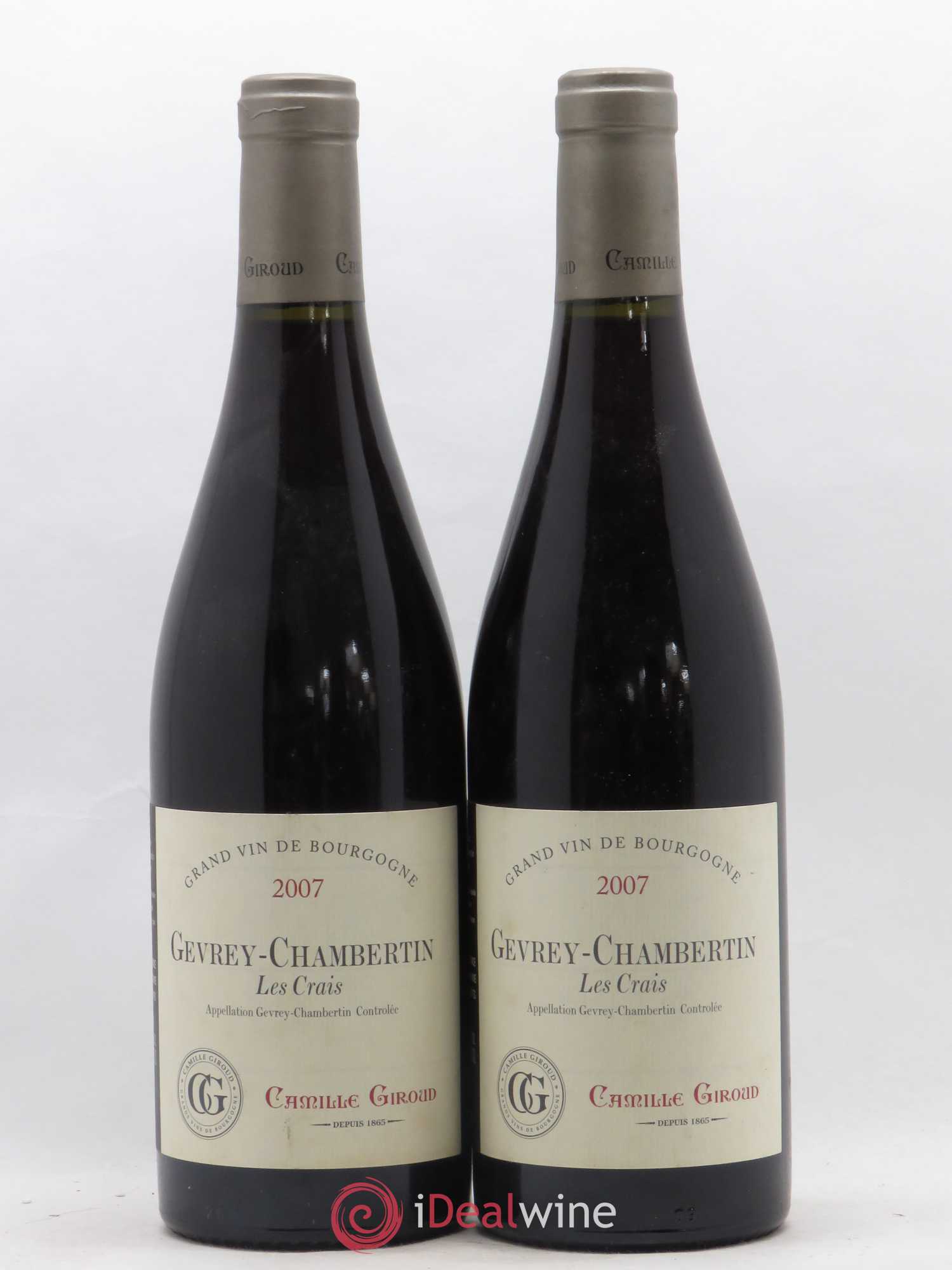Gevrey-Chambertin Les Crais Camille Giroud 2007 - Posten von 2 Flaschen - 0