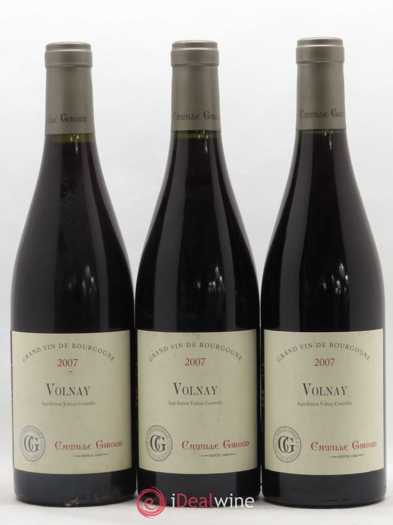 Volnay Camille Giroud (Domaine) 2007 - Lot de 3 bouteilles - 0