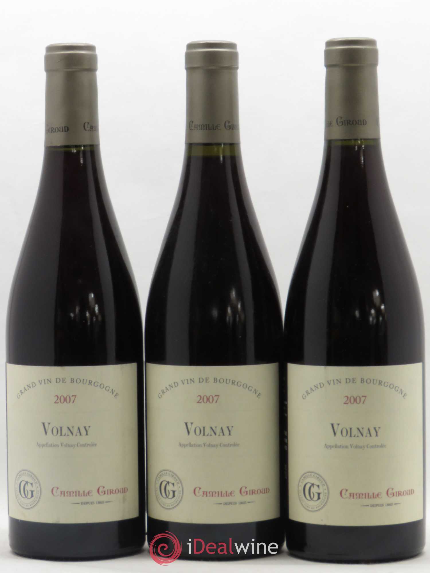 Volnay Camille Giroud (Domaine) 2007 - Lot de 3 bouteilles - 0