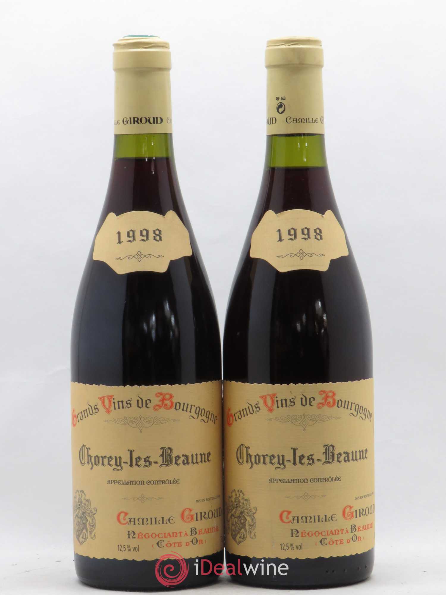 Chorey-lès-Beaune Camille Giroud (sans prix de réserve) 1998 - Posten von 2 Flaschen - 0