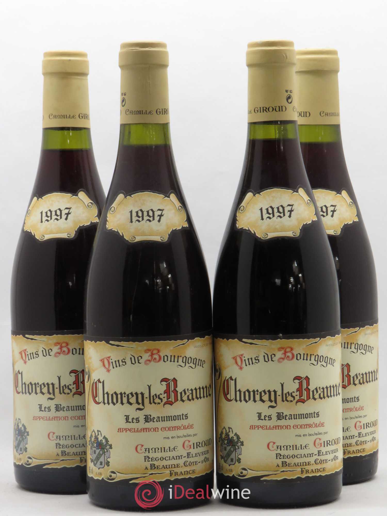 Chorey-lès-Beaune Les Beaumonts Camille Giroud 1997 - Posten von 4 Flaschen - 0