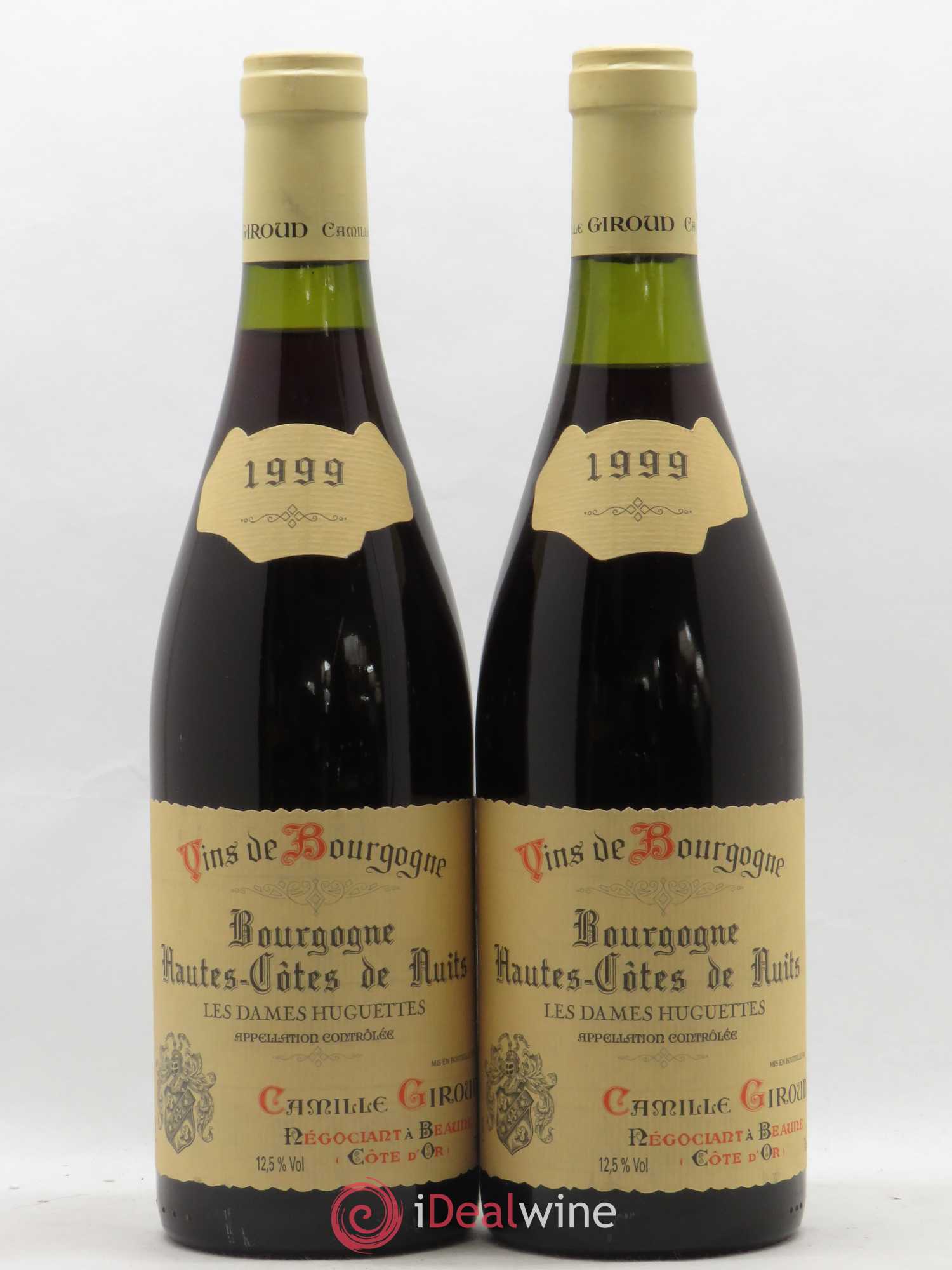 Hautes-Côtes de Nuits Les Dames Huguettes Camille Giroud 1999 - Posten von 2 Flaschen - 0