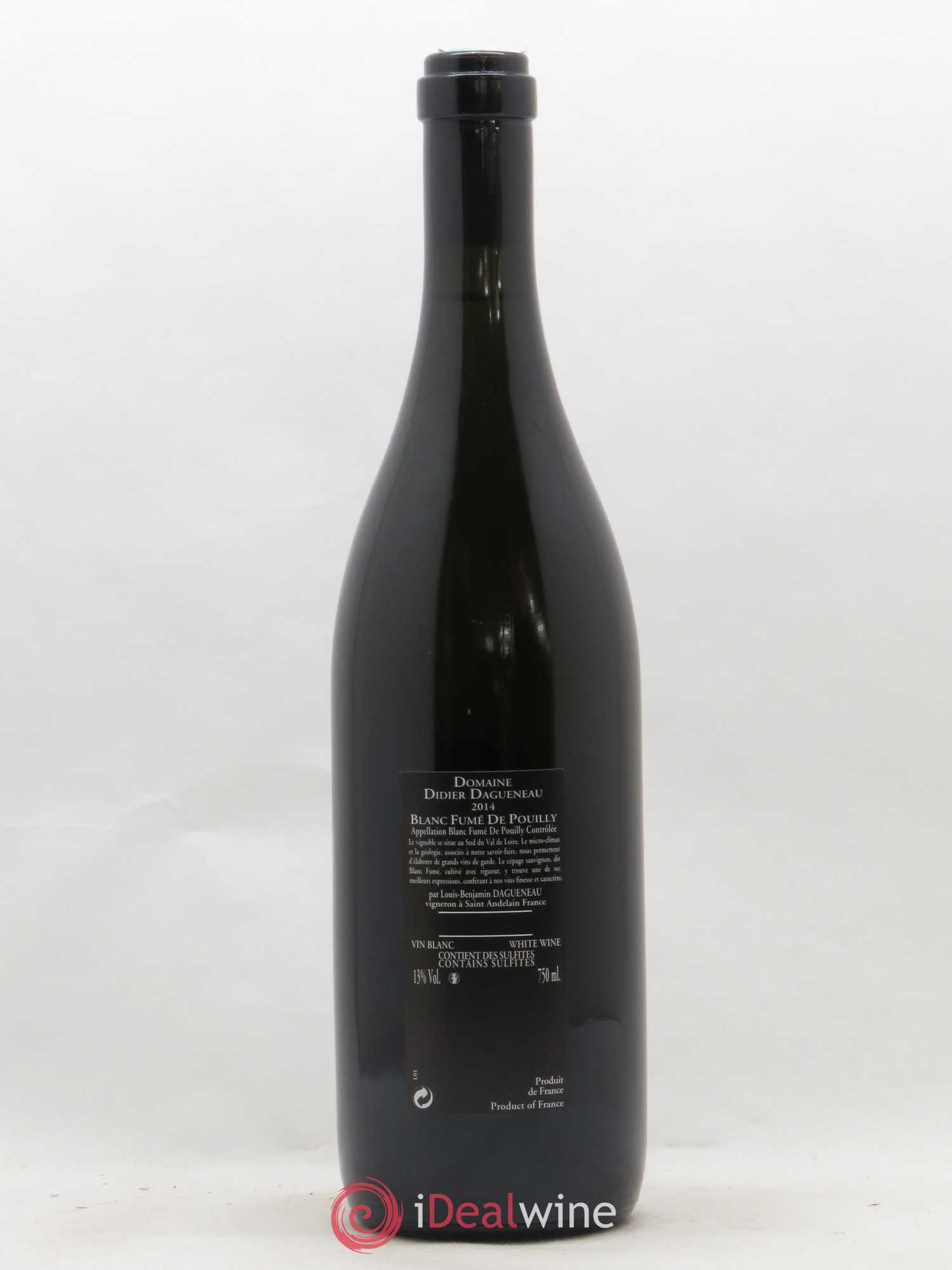 Vin de France (anciennement Pouilly-Fumé) Silex Dagueneau (Domaine Didier - Louis-Benjamin) 2014 - Lot de 1 bouteille - 1