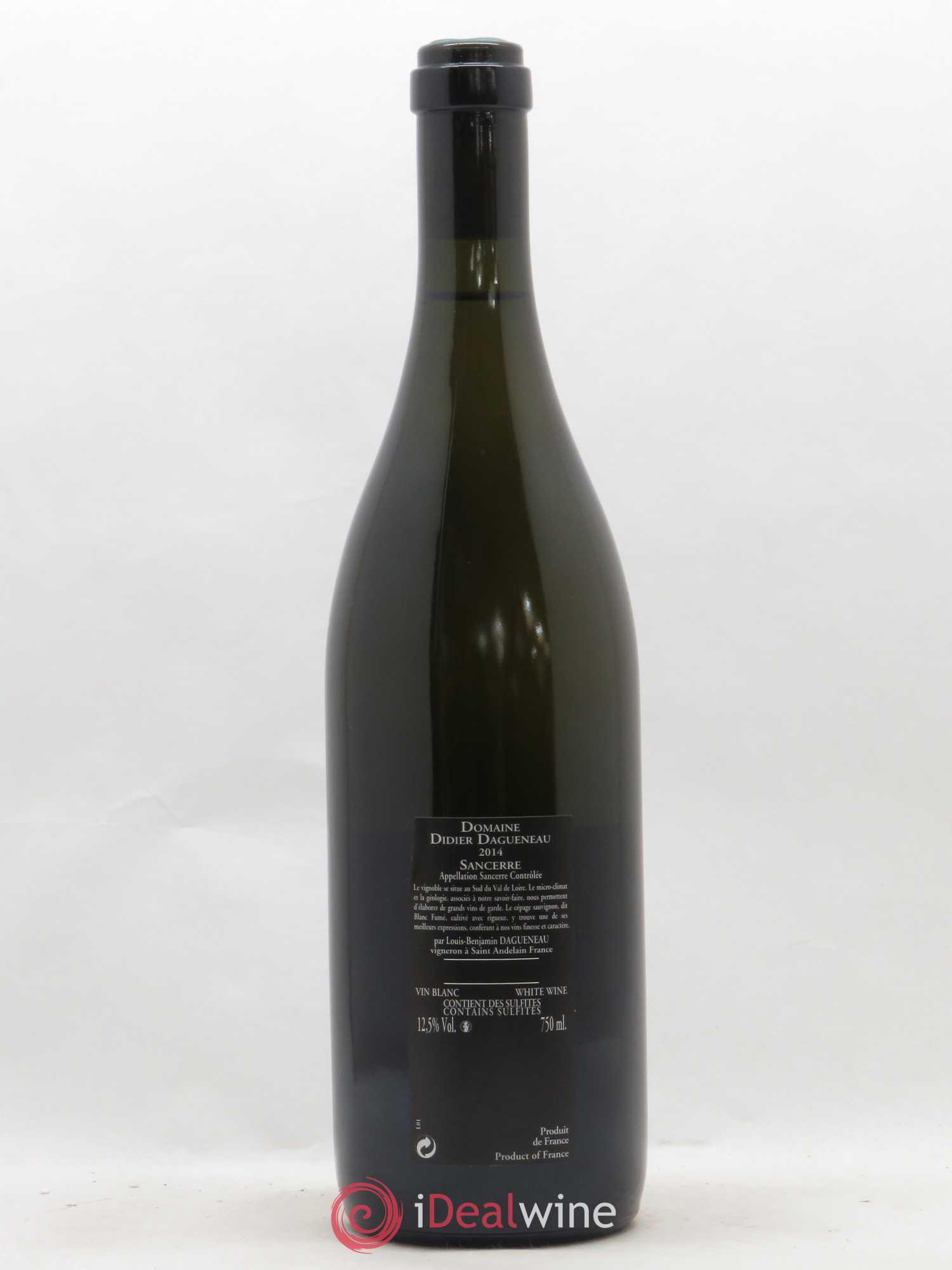 Sancerre Le Mont Damné Chavignol Dagueneau (Domaine Didier - Louis-Benjamin) 2014 - Lot de 1 bouteille - 1