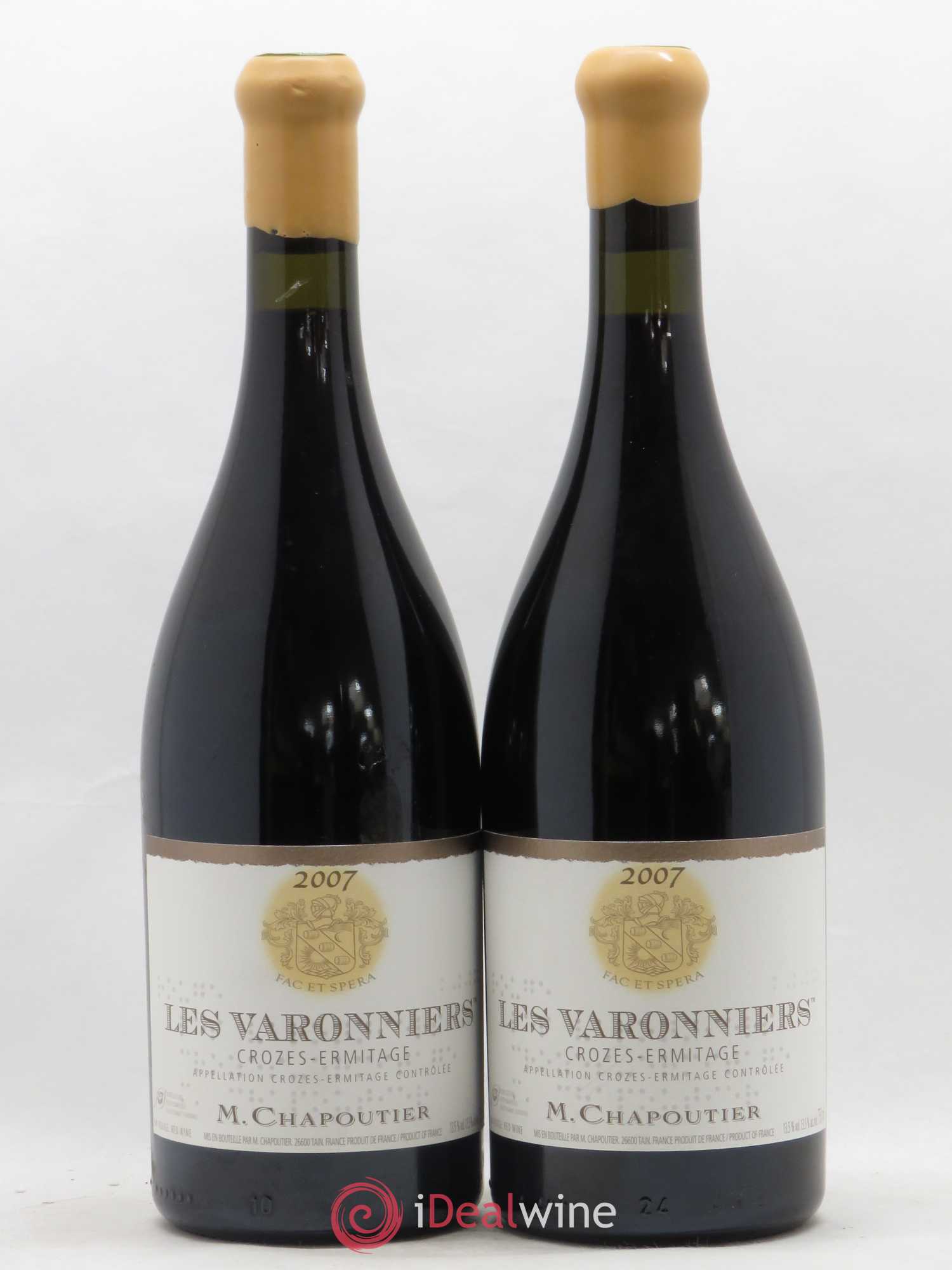 Crozes-Hermitage Les Varonniers Chapoutier (sans prix de réserve) 2007 - Lot de 2 bouteilles - 0