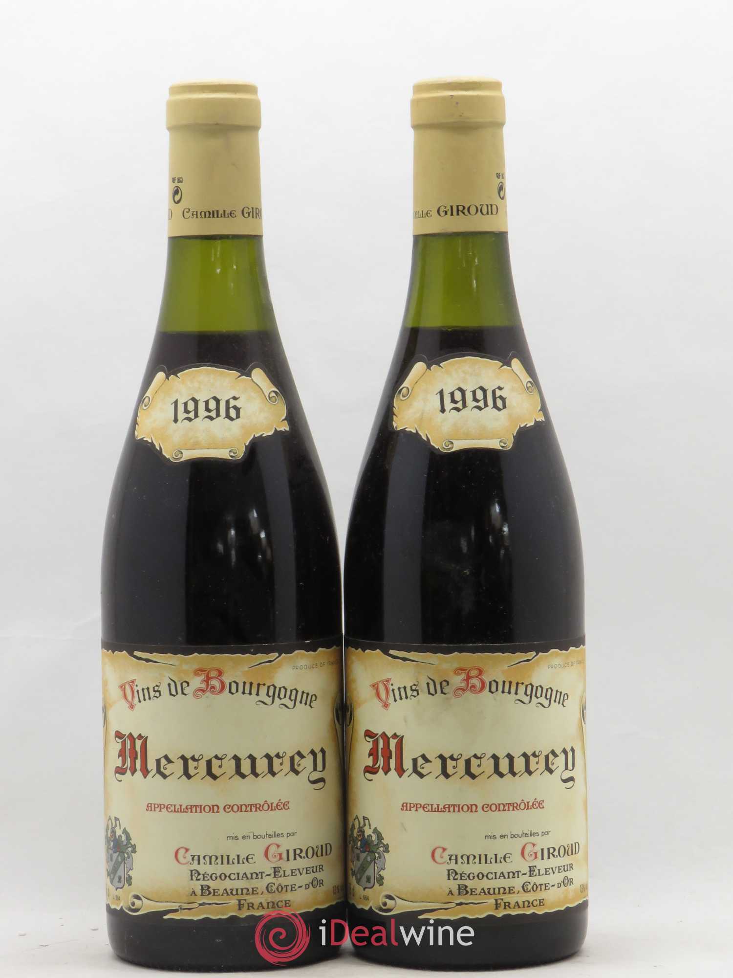Mercurey Camille Giroud (sans prix de réserve) 1996 - Posten von 2 Flaschen - 0