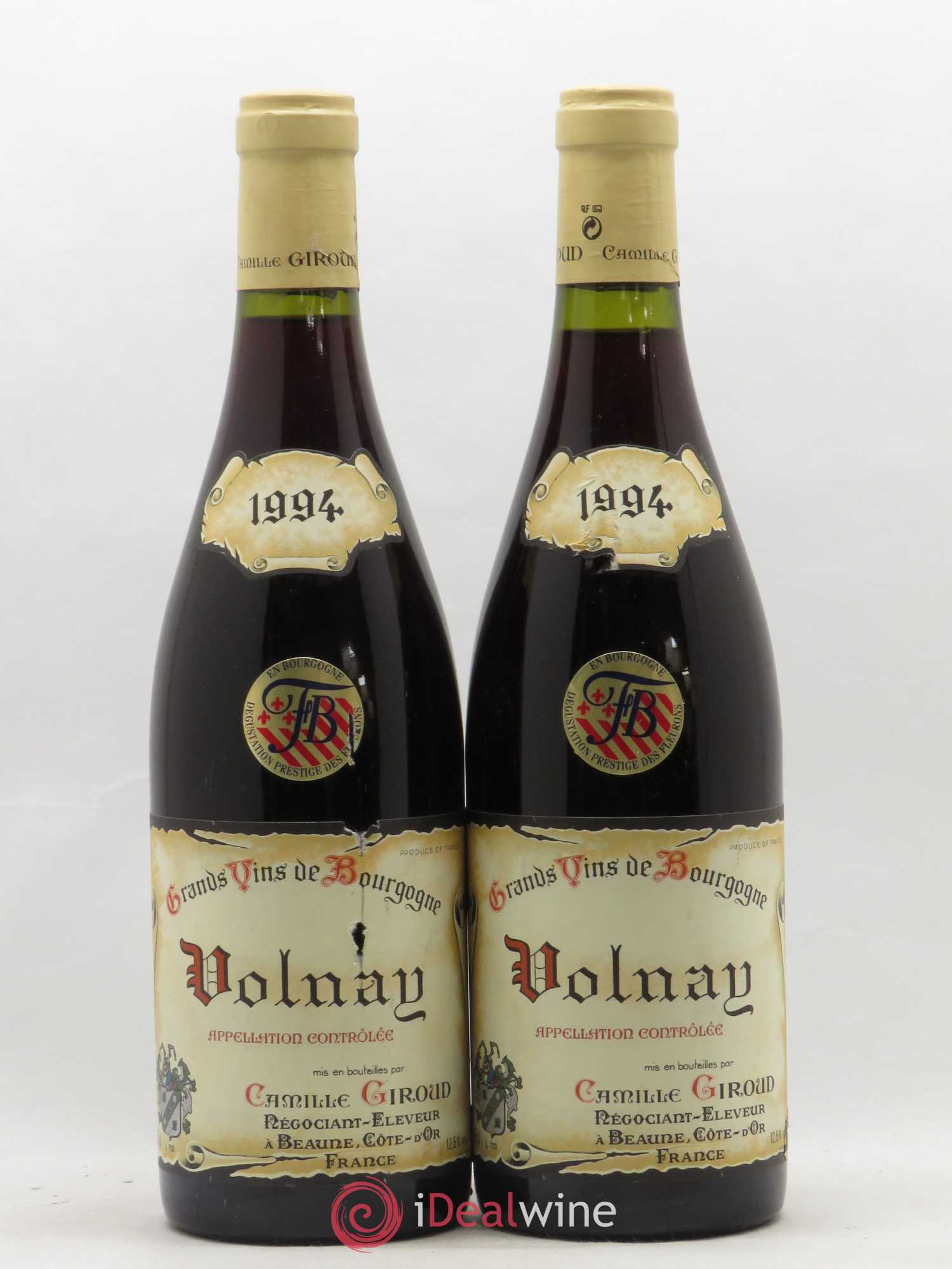 Volnay Camille Giroud (Domaine) 1994 - Lot de 2 bouteilles - 0