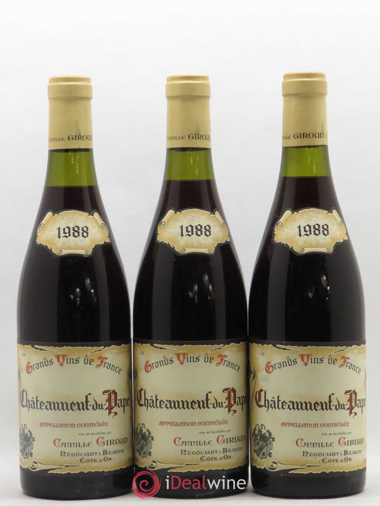 Châteauneuf-du-Pape Camille Giroud 1988 - Lot de 3 bouteilles - 0