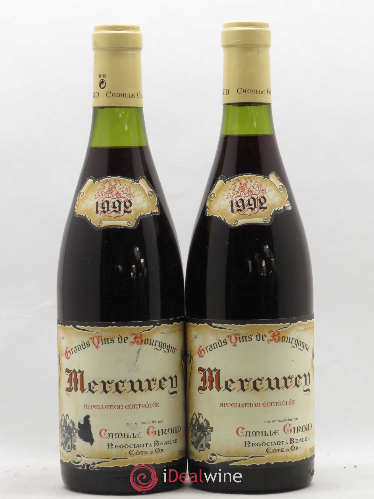 Mercurey Camille Giroud (sans prix de réserve) 1992 - Posten von 2 Flaschen - 0