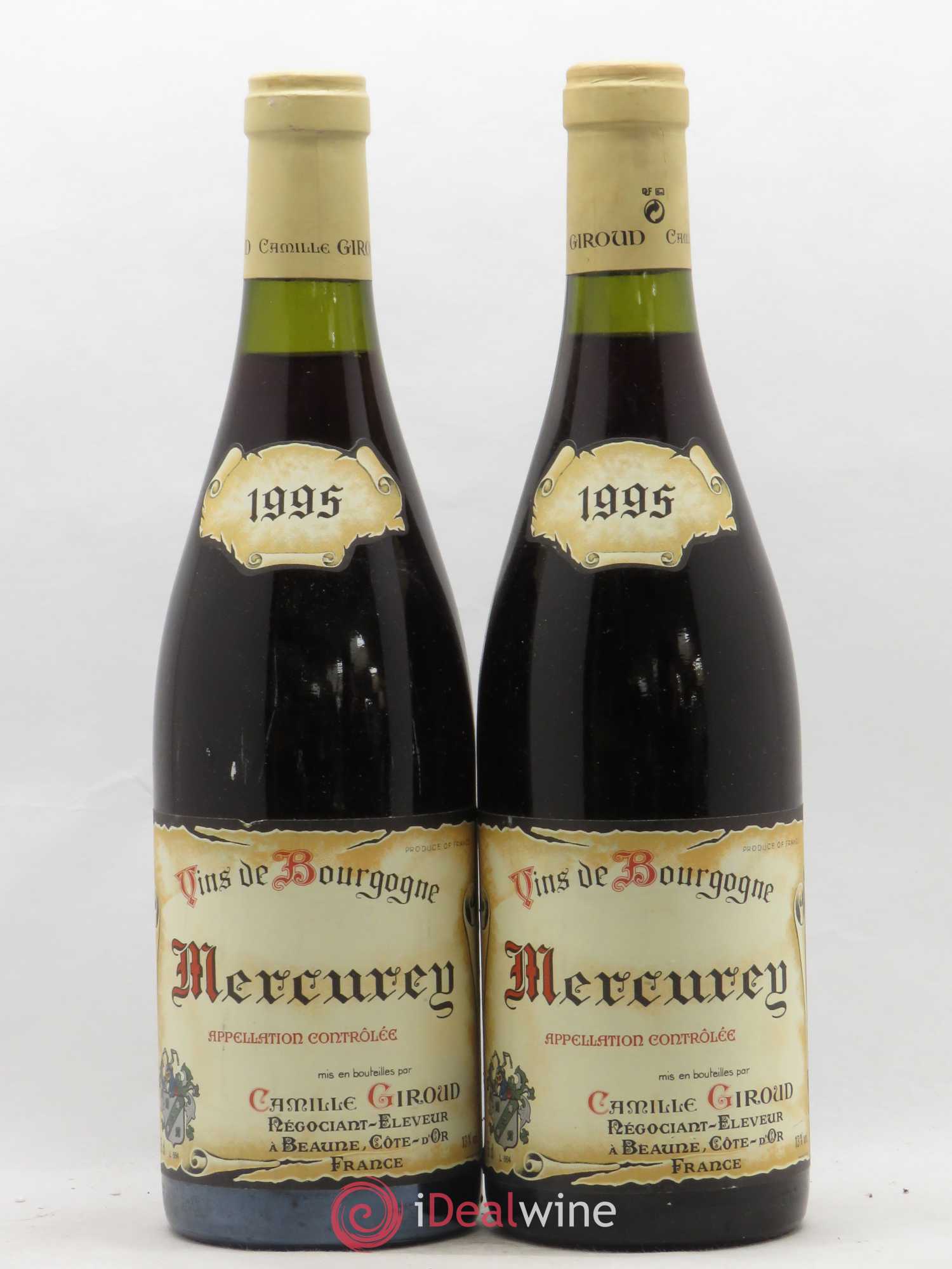 Mercurey Camille Giroud (sans prix de réserve) 1995 - Posten von 2 Flaschen - 0