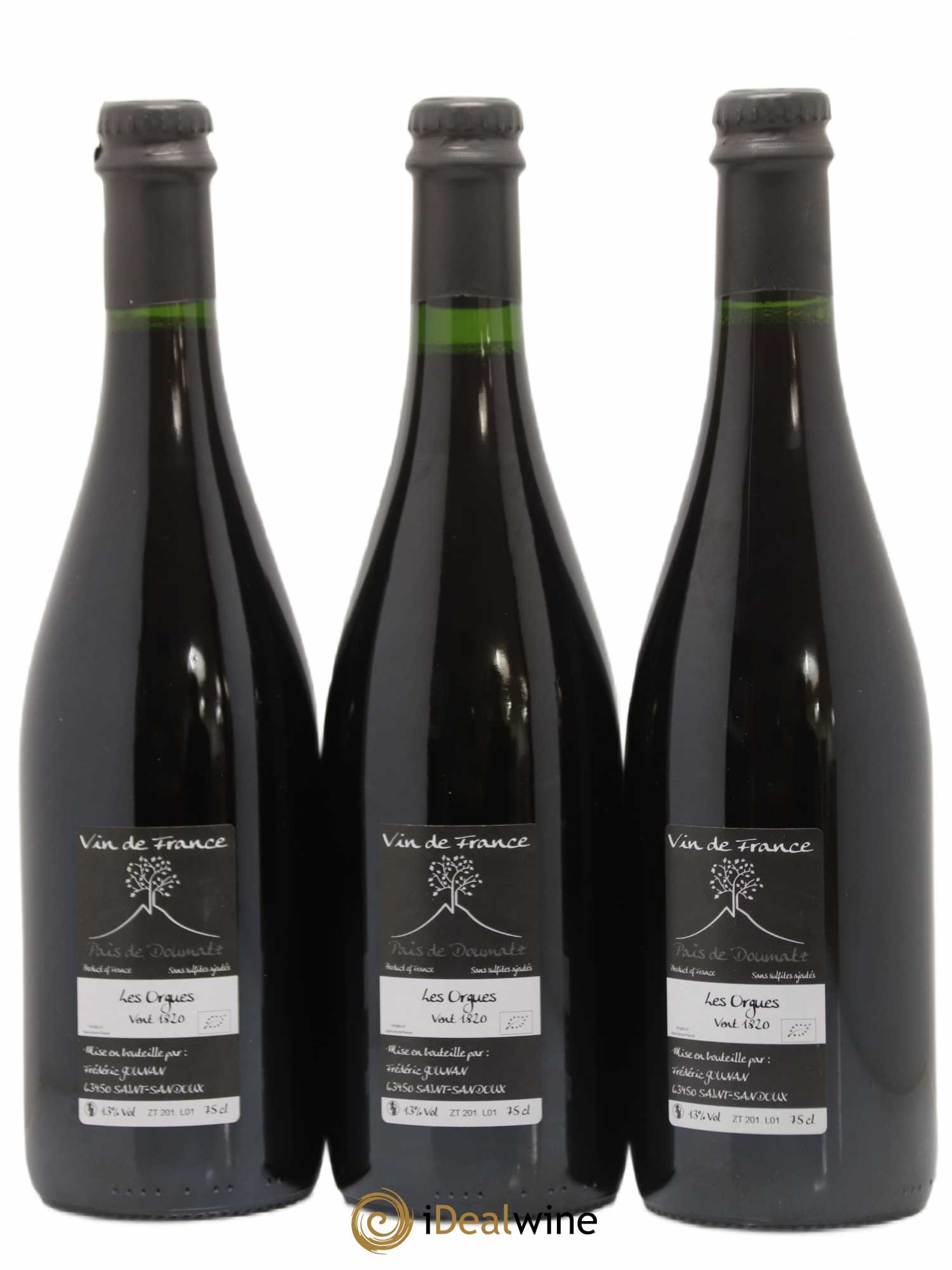 Vin de France Les Orgues Vignoble de l'Arbre Blanc 2018 - Lot de 3 bouteilles - 1