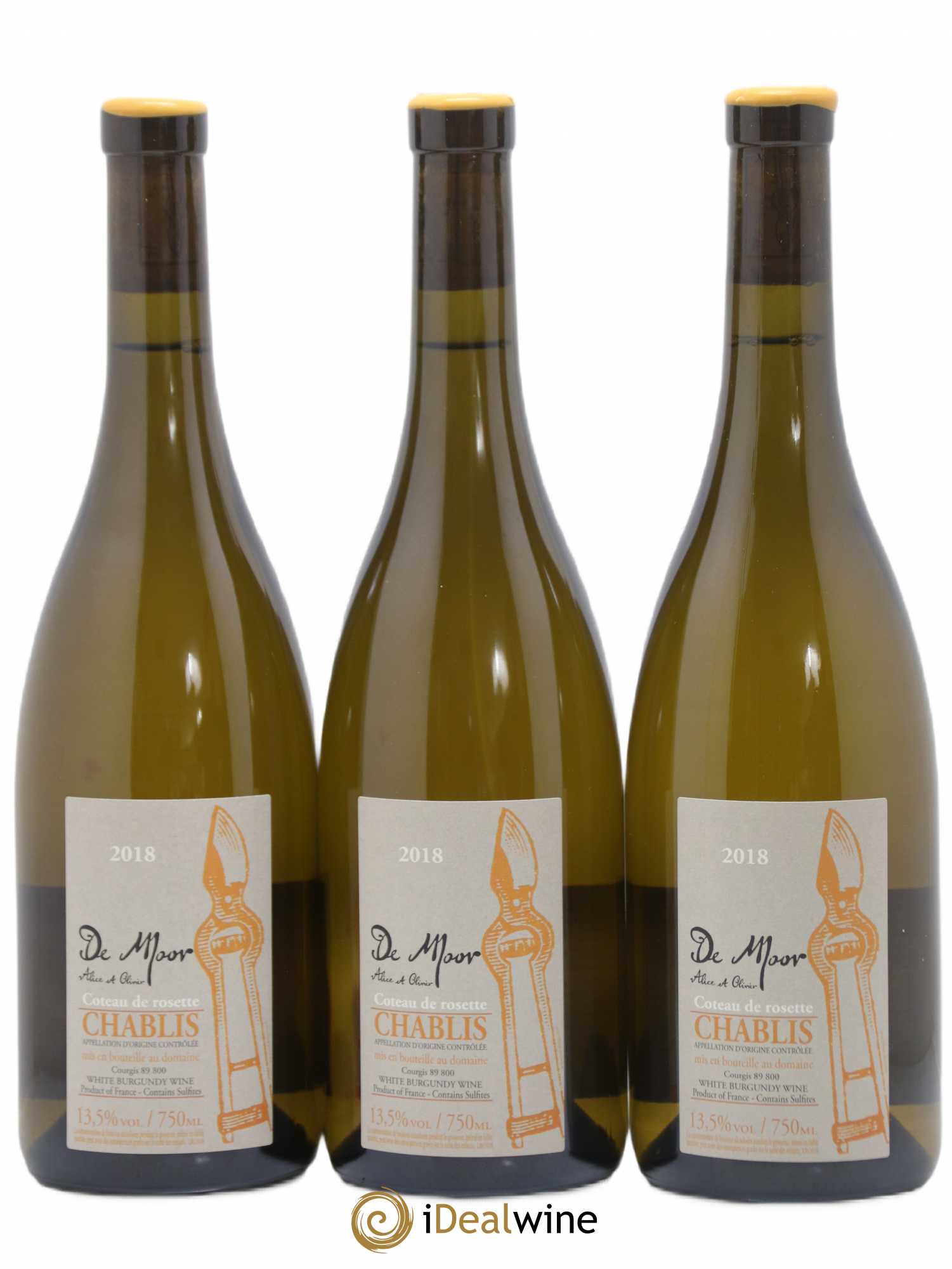 Bourgogne Chitry Alice et Olivier De Moor 2018 - Lot de 3 bouteilles - 0