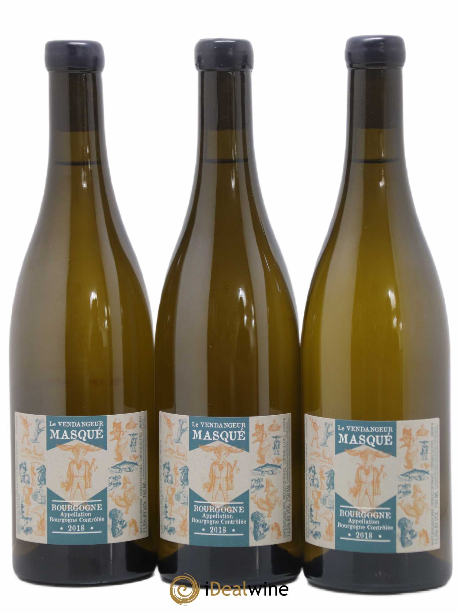 Bourgogne Le Vendangeur Masqué 2018 - Lot de 3 bouteilles - 0