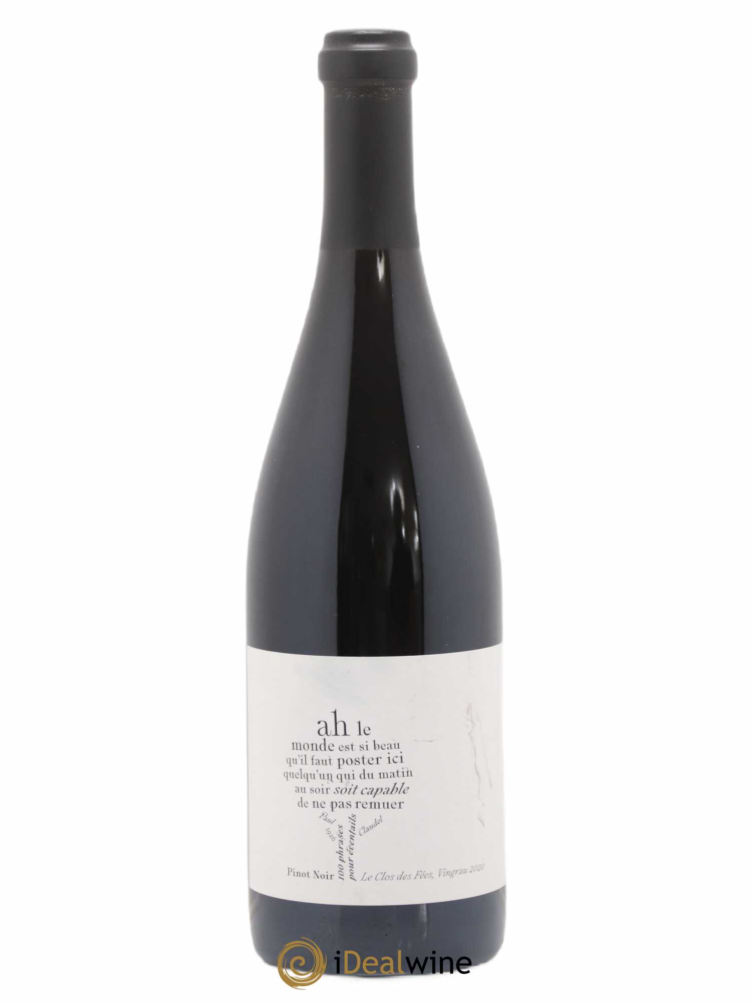 Côtes Catalanes Clos des Fées 100 Phrases pour éventails Hervé Bizeul 2020 - Lot de 1 bouteille - 0