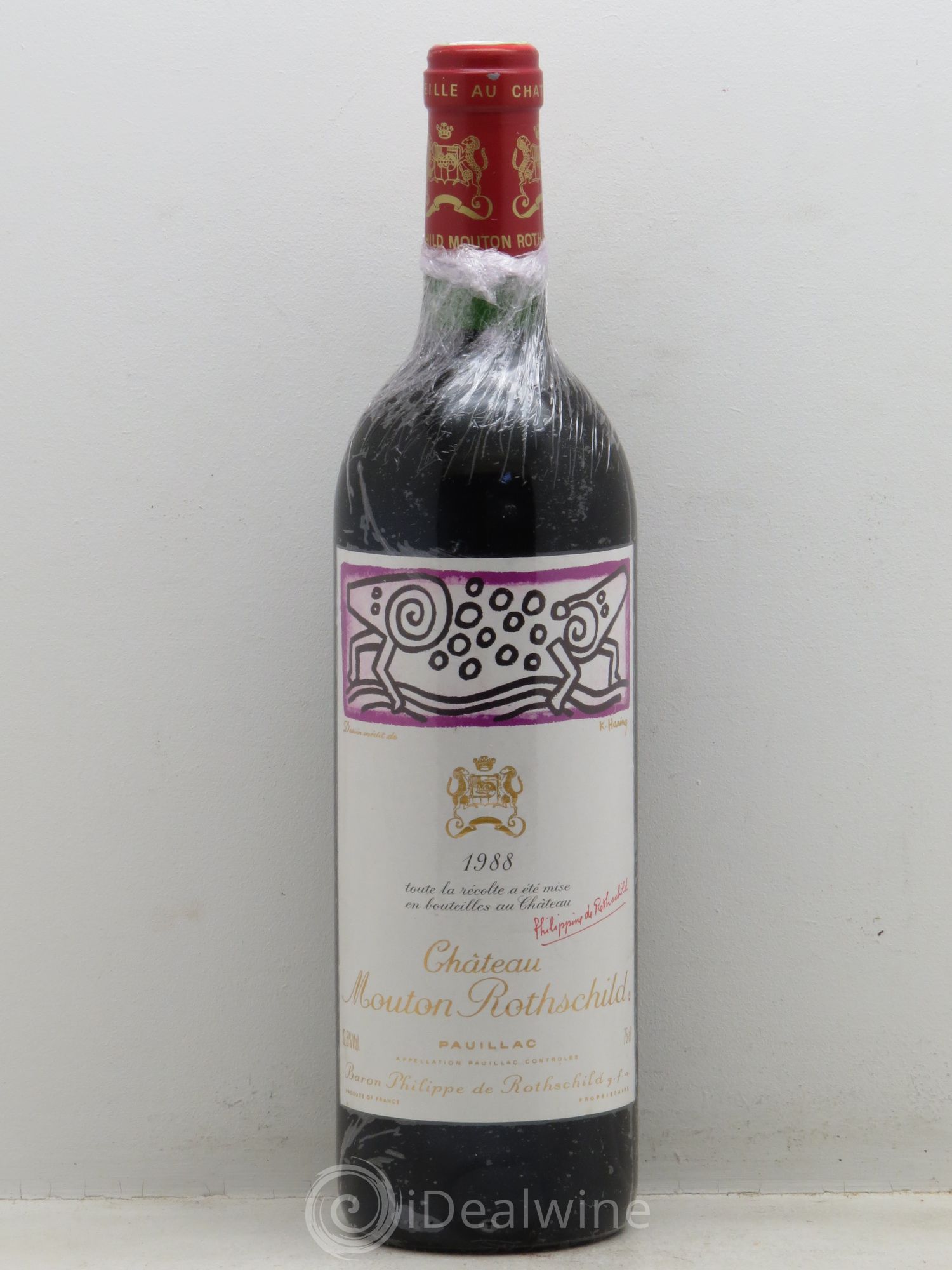 Château Mouton Rothschild 1er Grand Cru Classé 1988 - Lot de 1 bouteille - 0