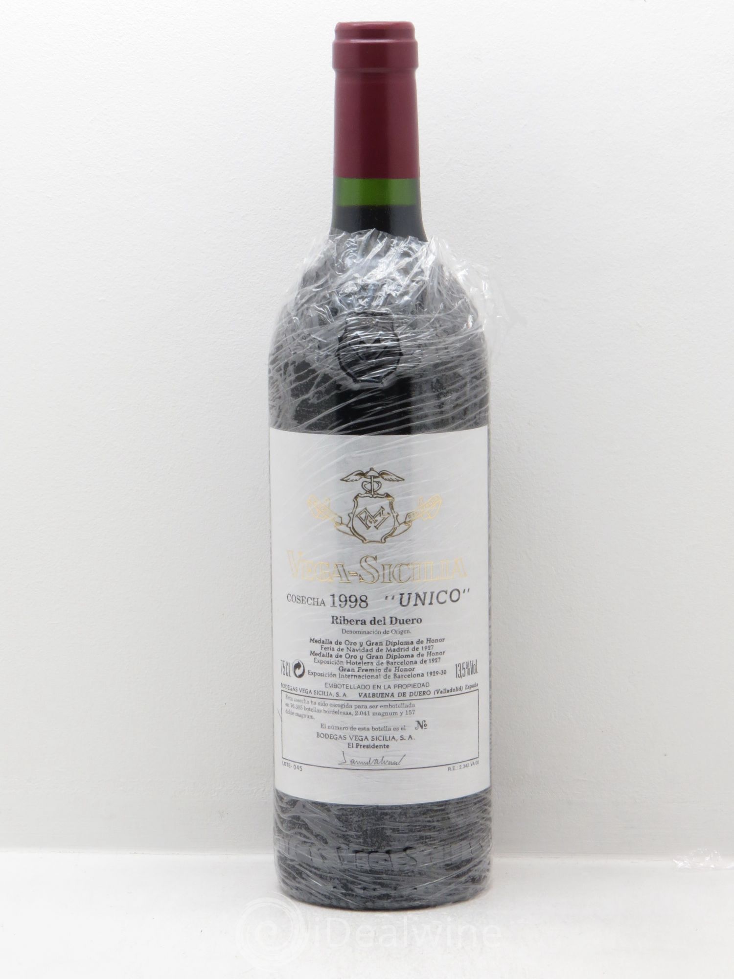 Ribera Del Duero DO Vega Sicilia Unico Famille Alvarez 1998 - Lot de 1 bouteille - 0