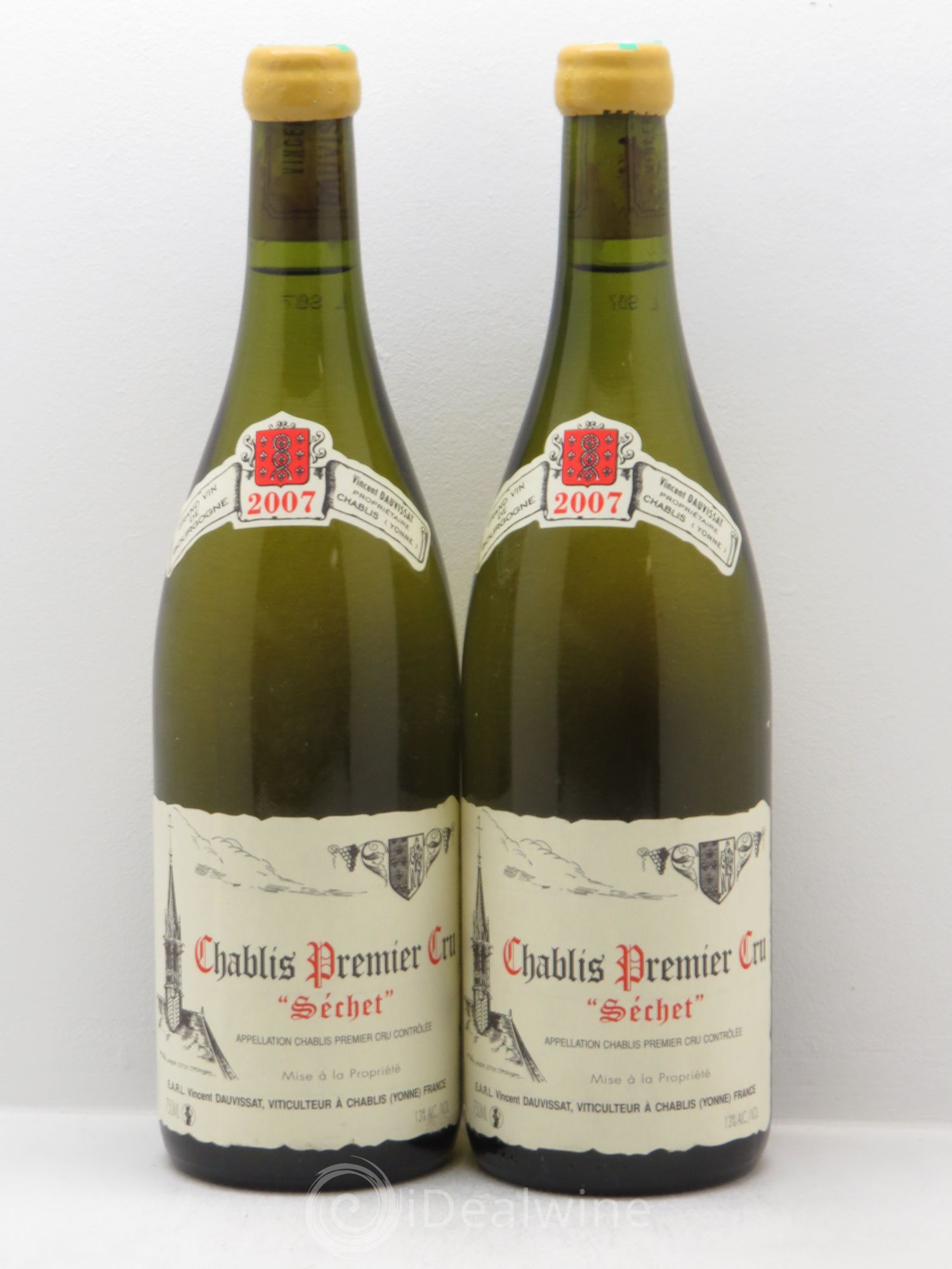Chablis 1er Cru Séchet Vincent Dauvissat (Domaine) 2007 - Lot de 2 bouteilles - 0