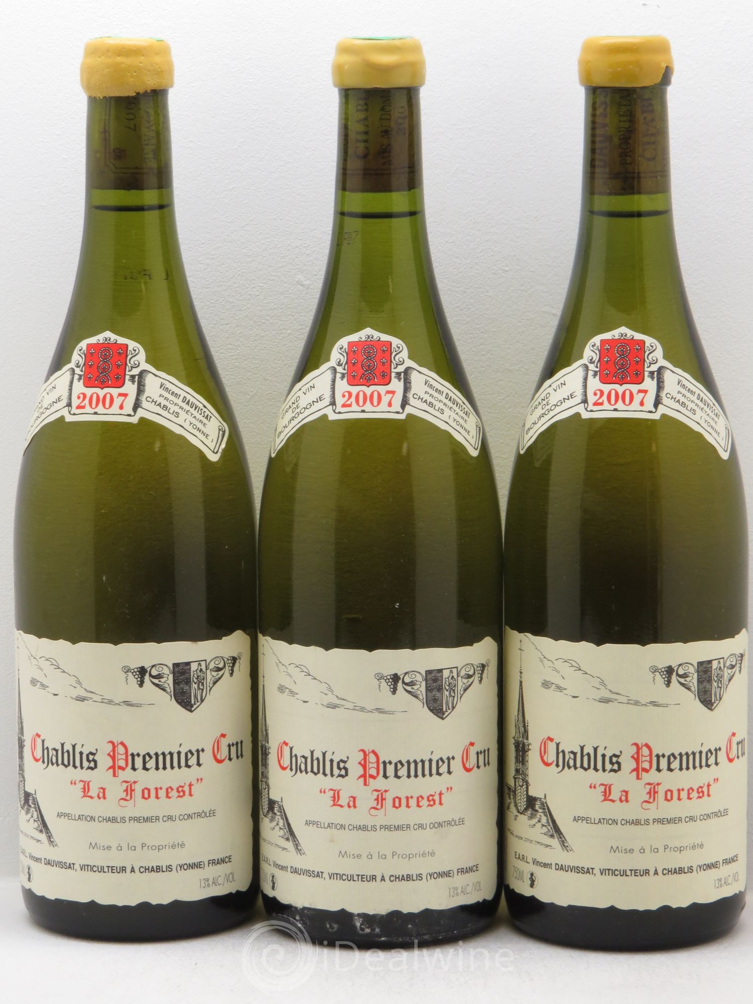 Chablis 1er Cru La Forest Vincent Dauvissat (Domaine) 2007 - Lot de 3 bouteilles - 0