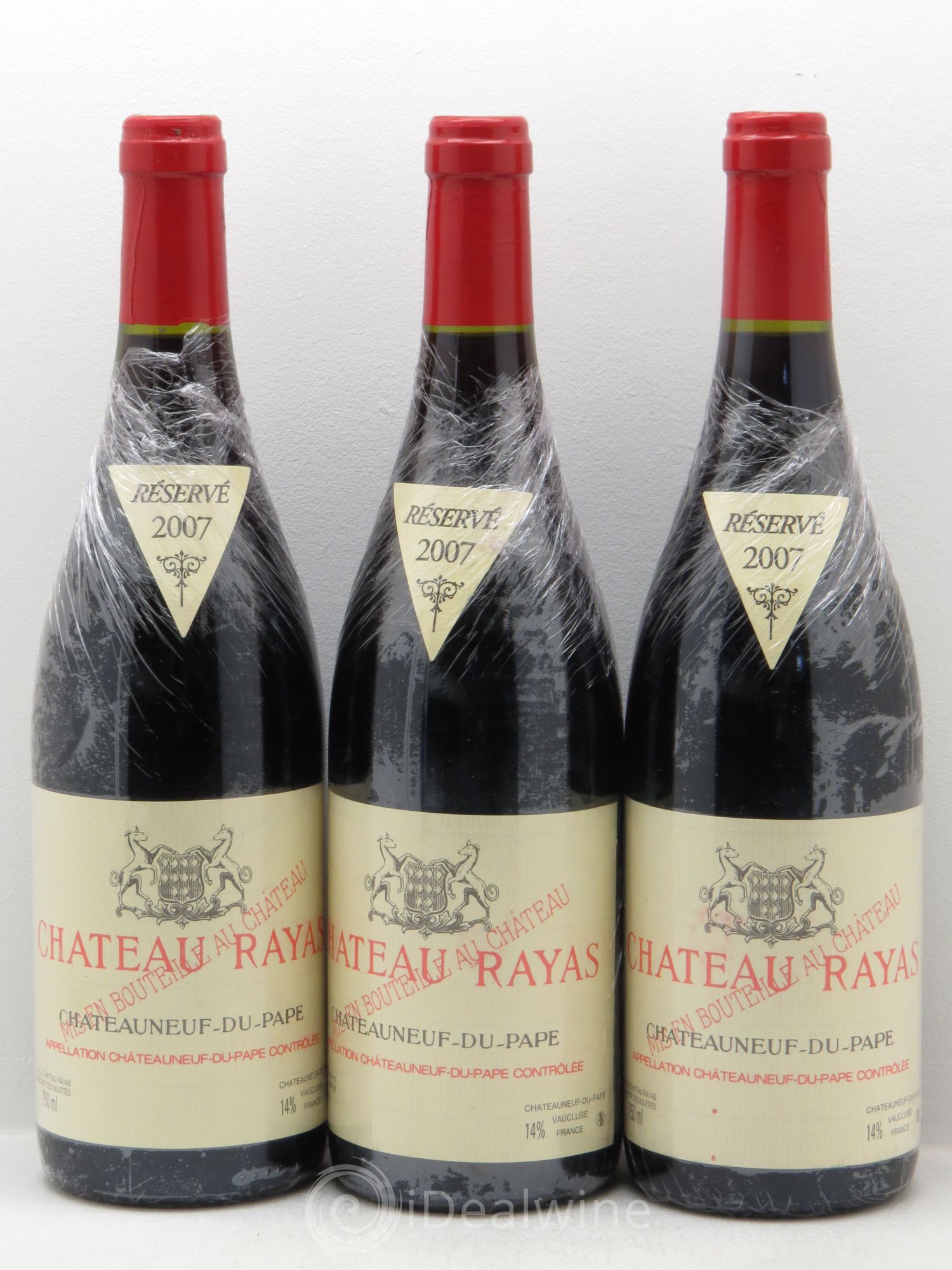 Châteauneuf-du-Pape Château Rayas Emmanuel Reynaud 2007 - Lot de 3 bouteilles - 0