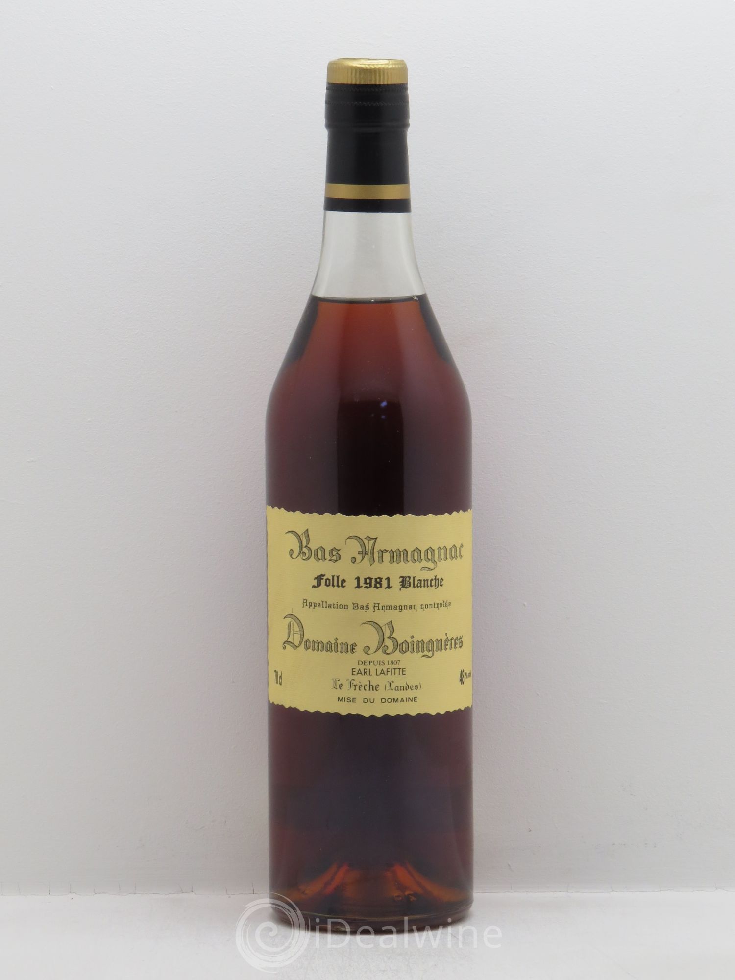 Bas-Armagnac Folle Blanche Domaine Boignières 1981 - Posten von 1 Flasche - 0