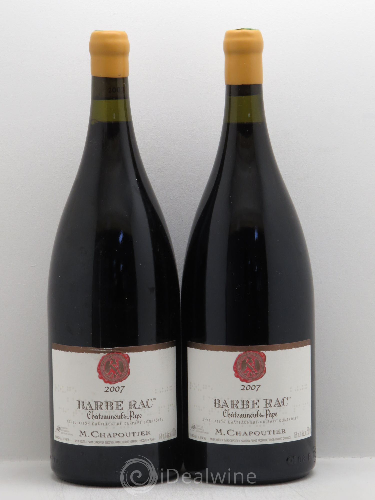 Châteauneuf-du-Pape Barbe Rac Chapoutier 2007 - Lot de 2 magnums - 0