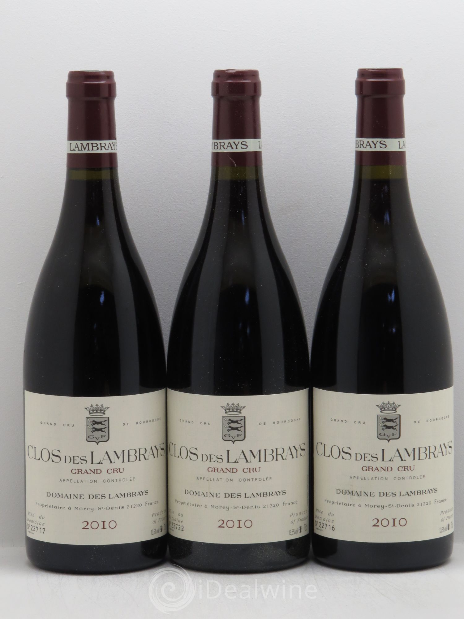 Clos des Lambrays Grand Cru Domaine des Lambrays 2010 - Lot de 3 bouteilles - 0