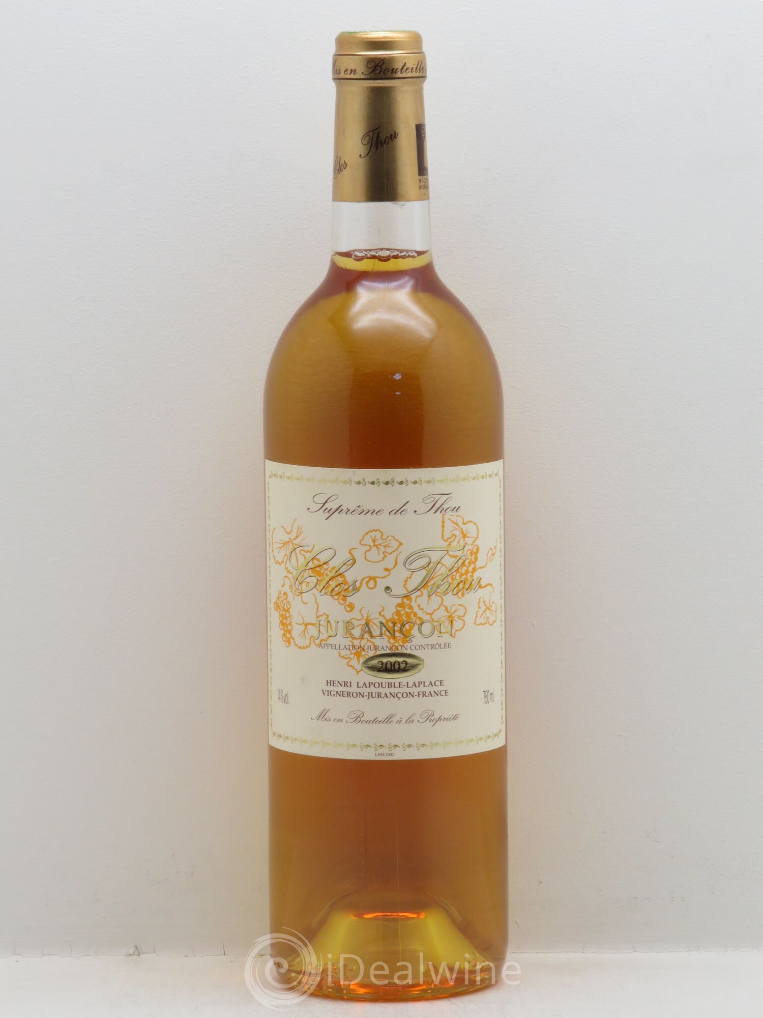 Jurançon Clos Thou Suprême du Thou 2002 - Posten von 1 Flasche - 0