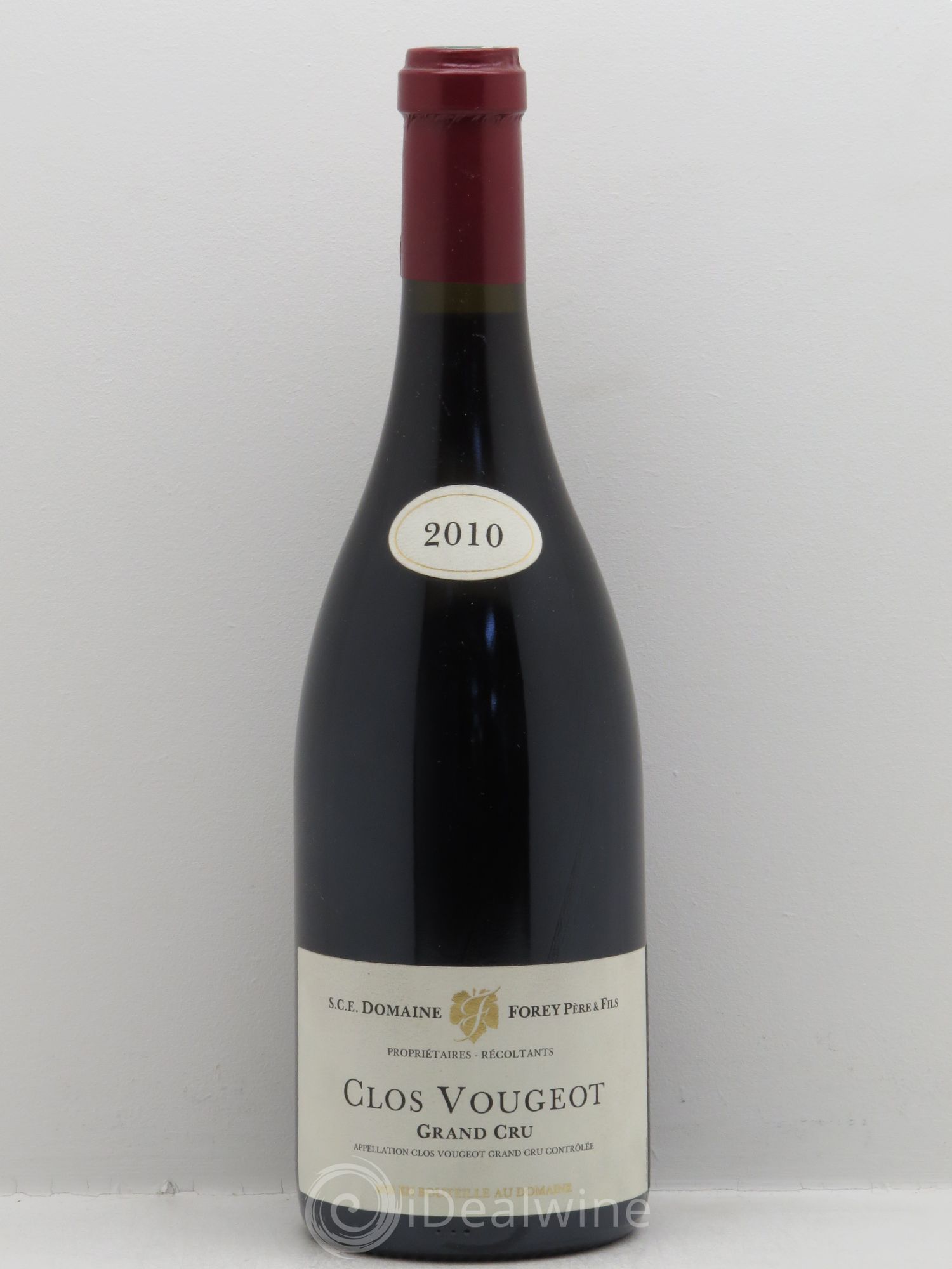 Clos de Vougeot Grand Cru Domaine Forey 2010 - Lot de 1 bouteille - 0