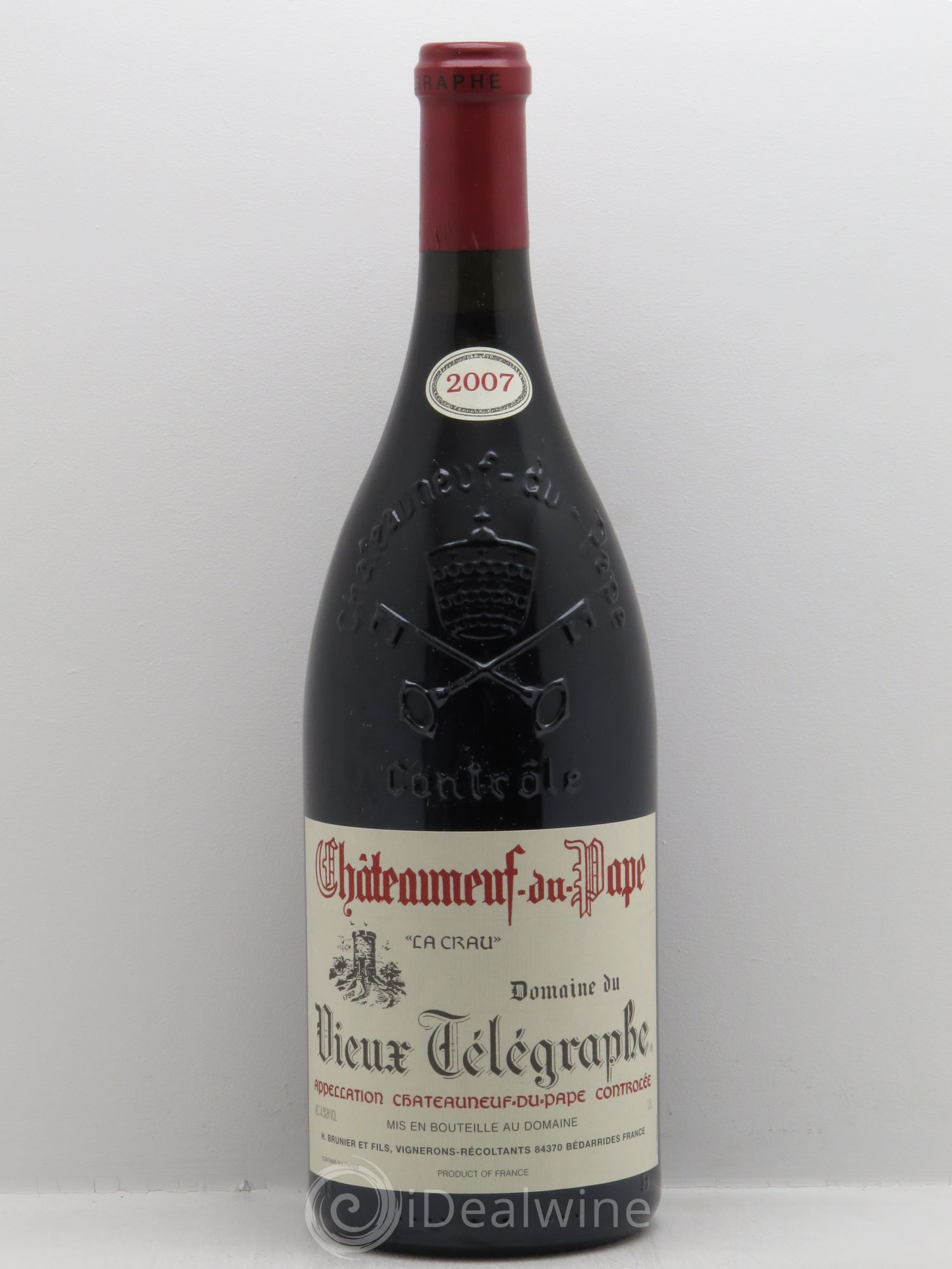 Châteauneuf-du-Pape Vieux Télégraphe (Domaine du) Vignobles Brunier 2007 - Lot de 1 magnum - 0