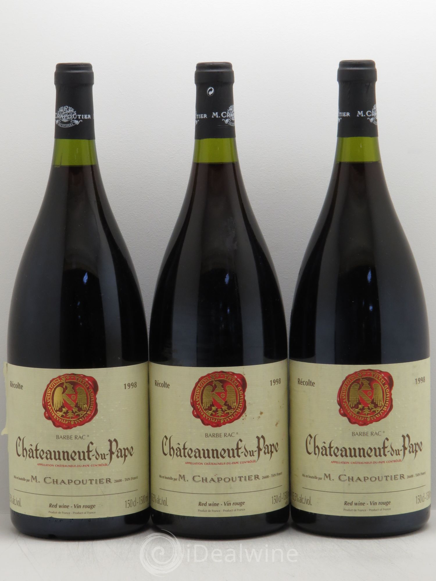 Châteauneuf-du-Pape Barbe Rac Chapoutier 1998 - Lot de 3 magnums - 0