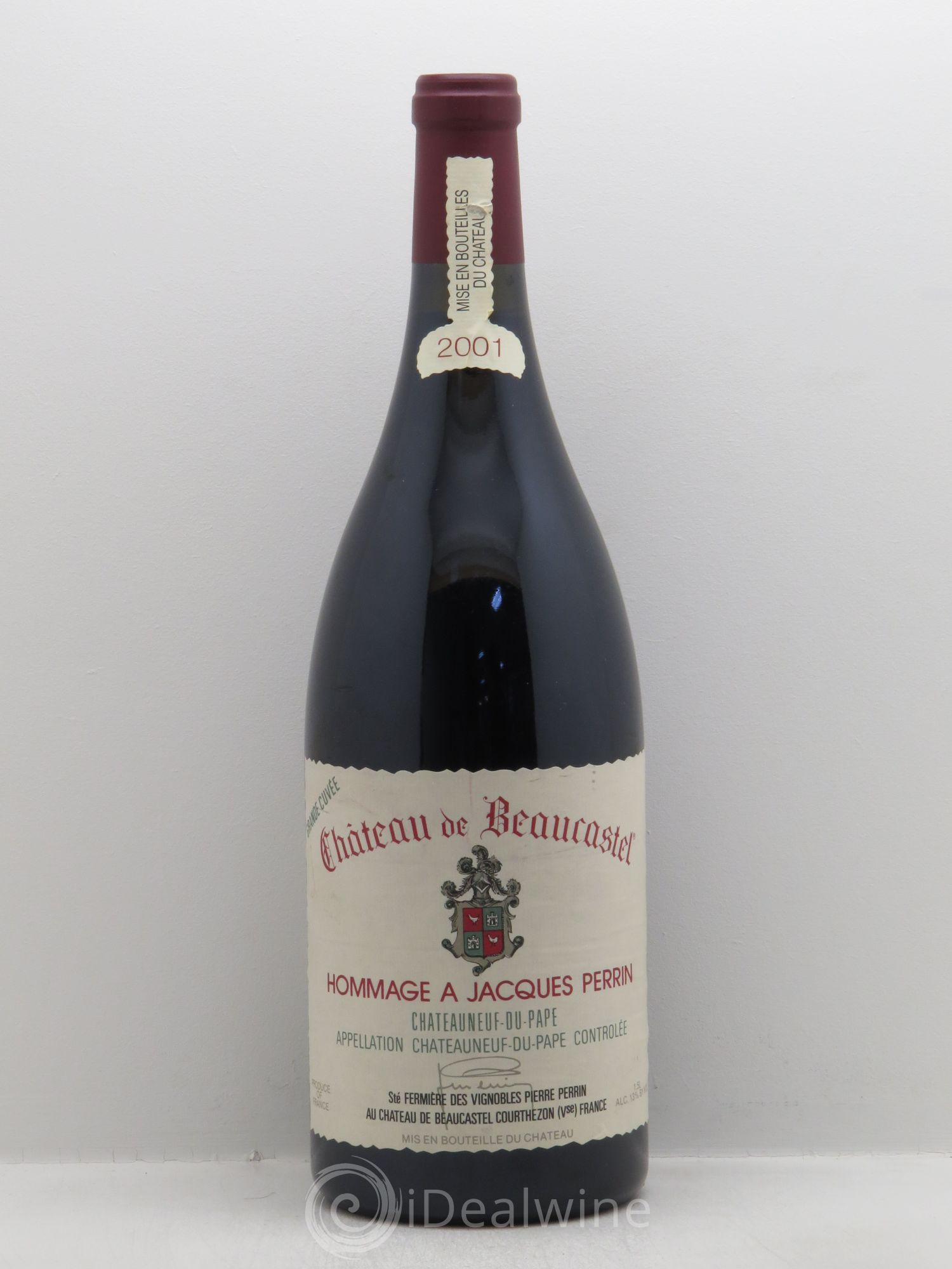 Châteauneuf-du-Pape Château de Beaucastel Hommage à Jacques Perrin Famille Perrin 2001 - Lot de 1 magnum - 0