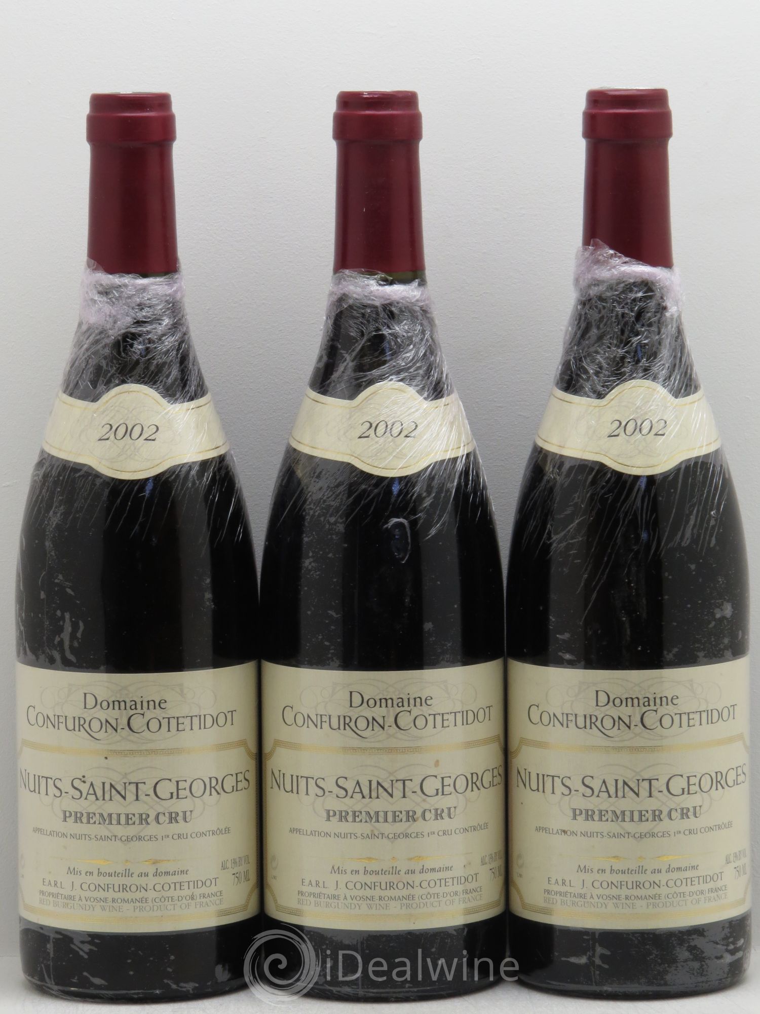 Nuits-Saint-Georges 1er Cru 2002 - Lot de 3 bouteilles - 0
