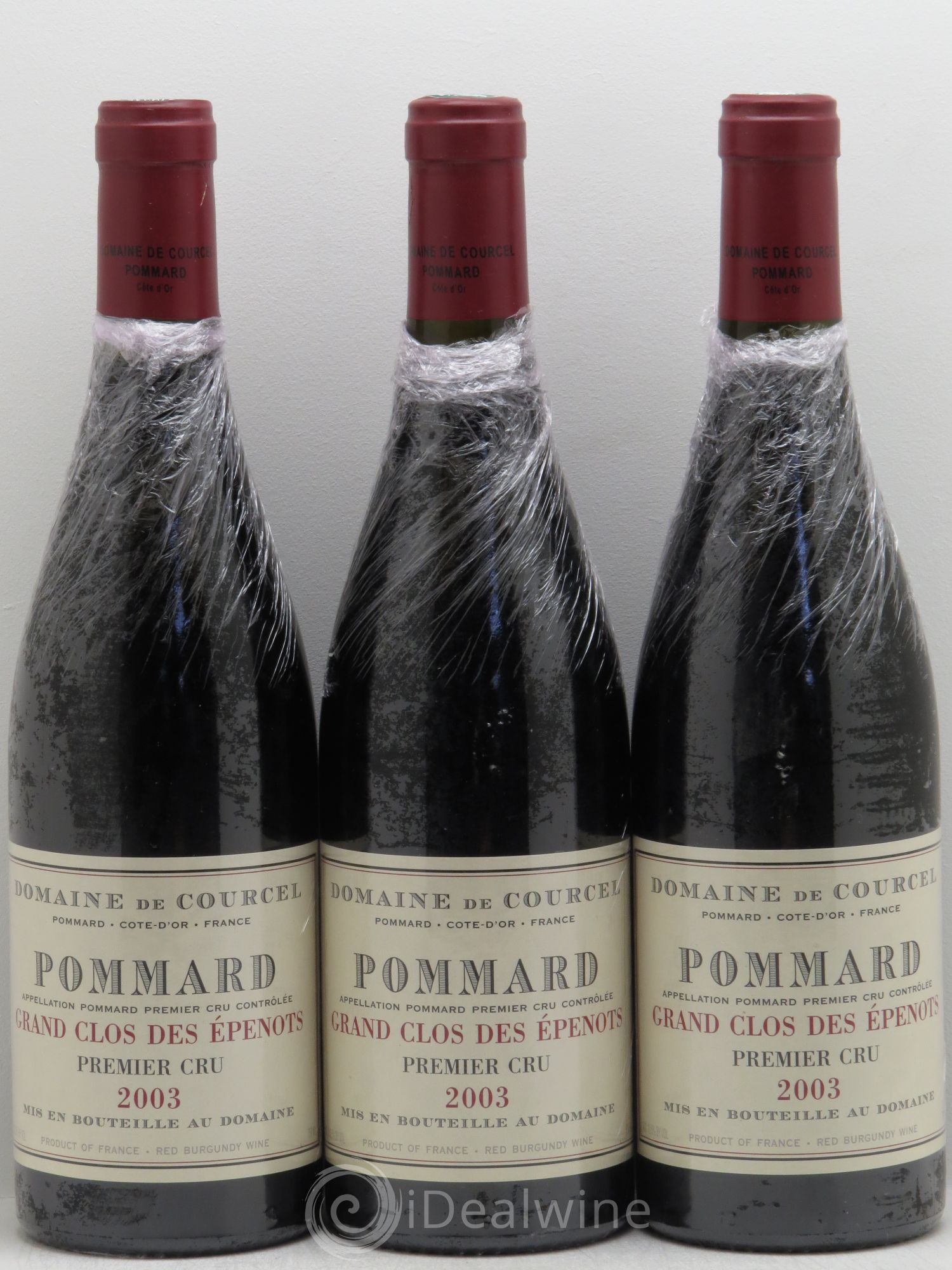 Pommard 1er Cru Grand Clos des Epenots de Courcel (Domaine) 2003 - Lot de 3 bouteilles - 0